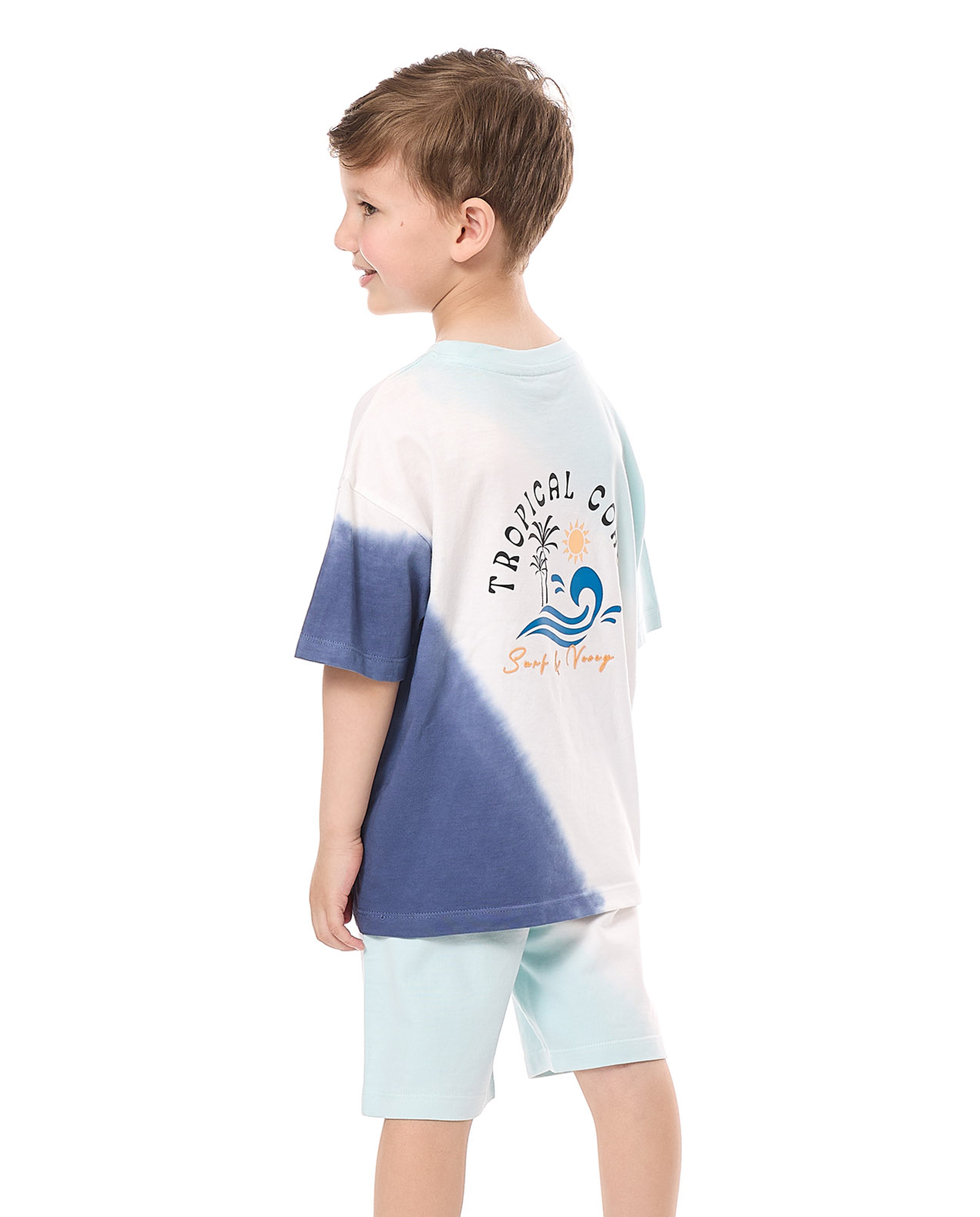 Color Block T-Shirt and Shorts Set