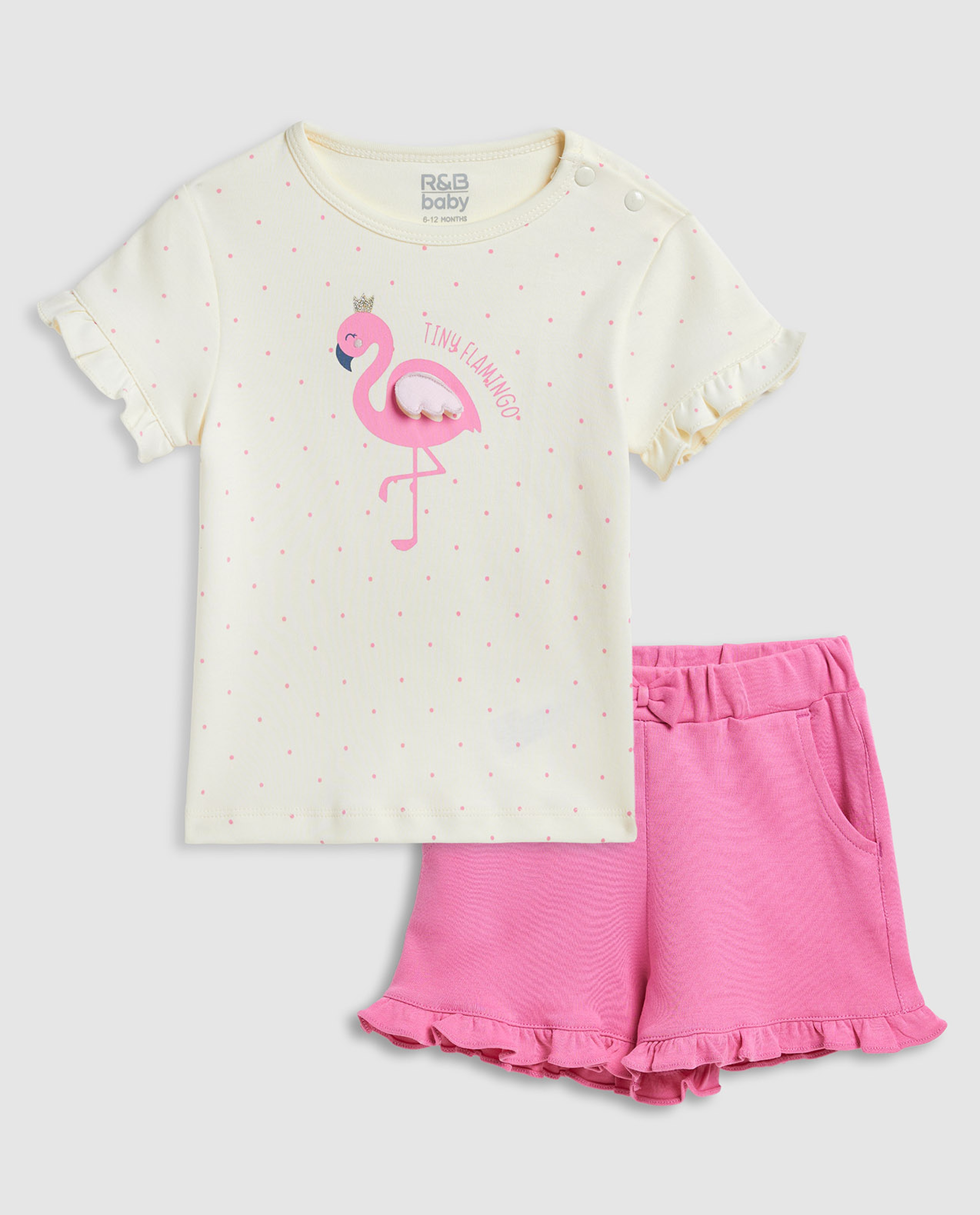 Appliqued Top and Shorts Set