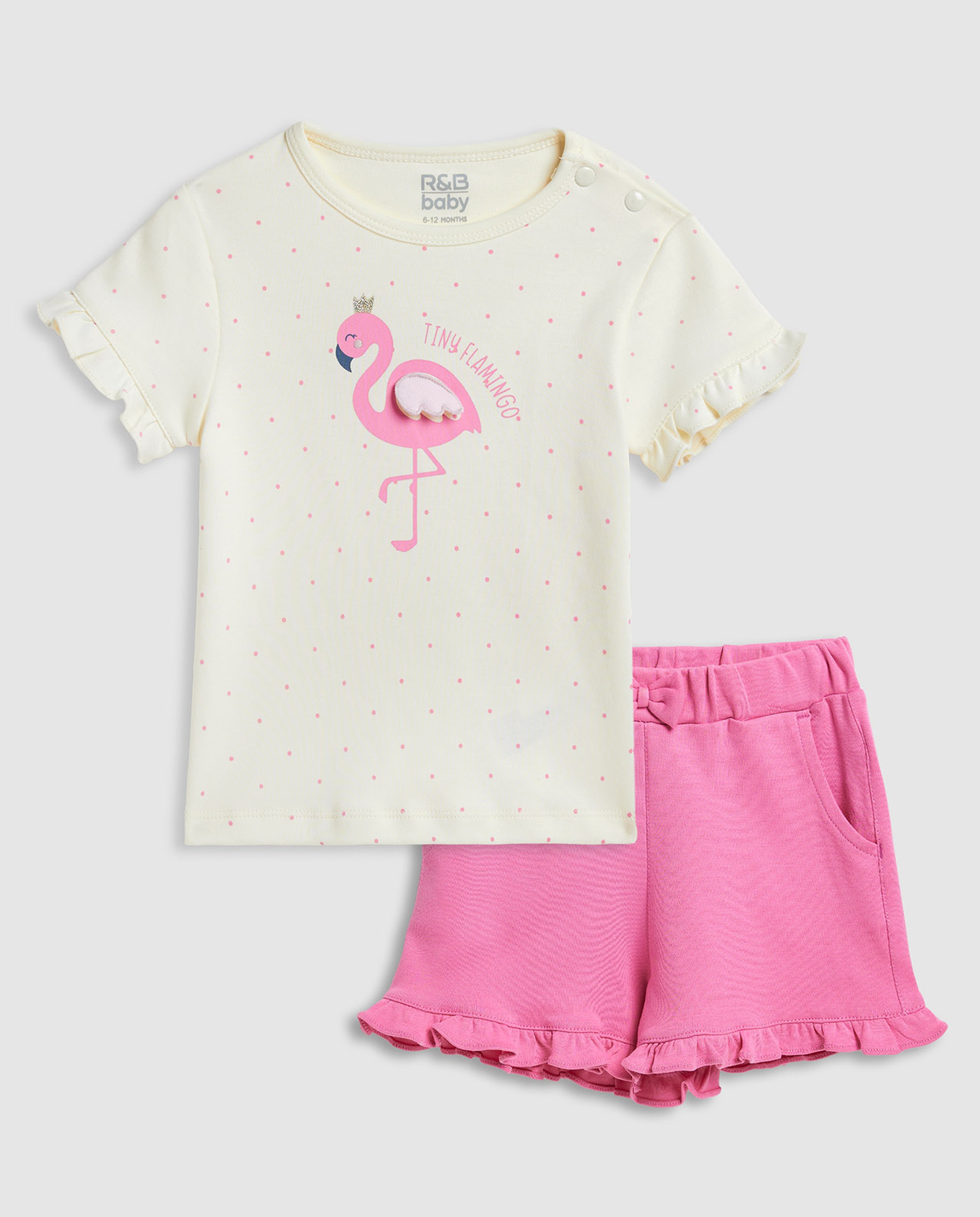 Appliqued Top and Shorts Set