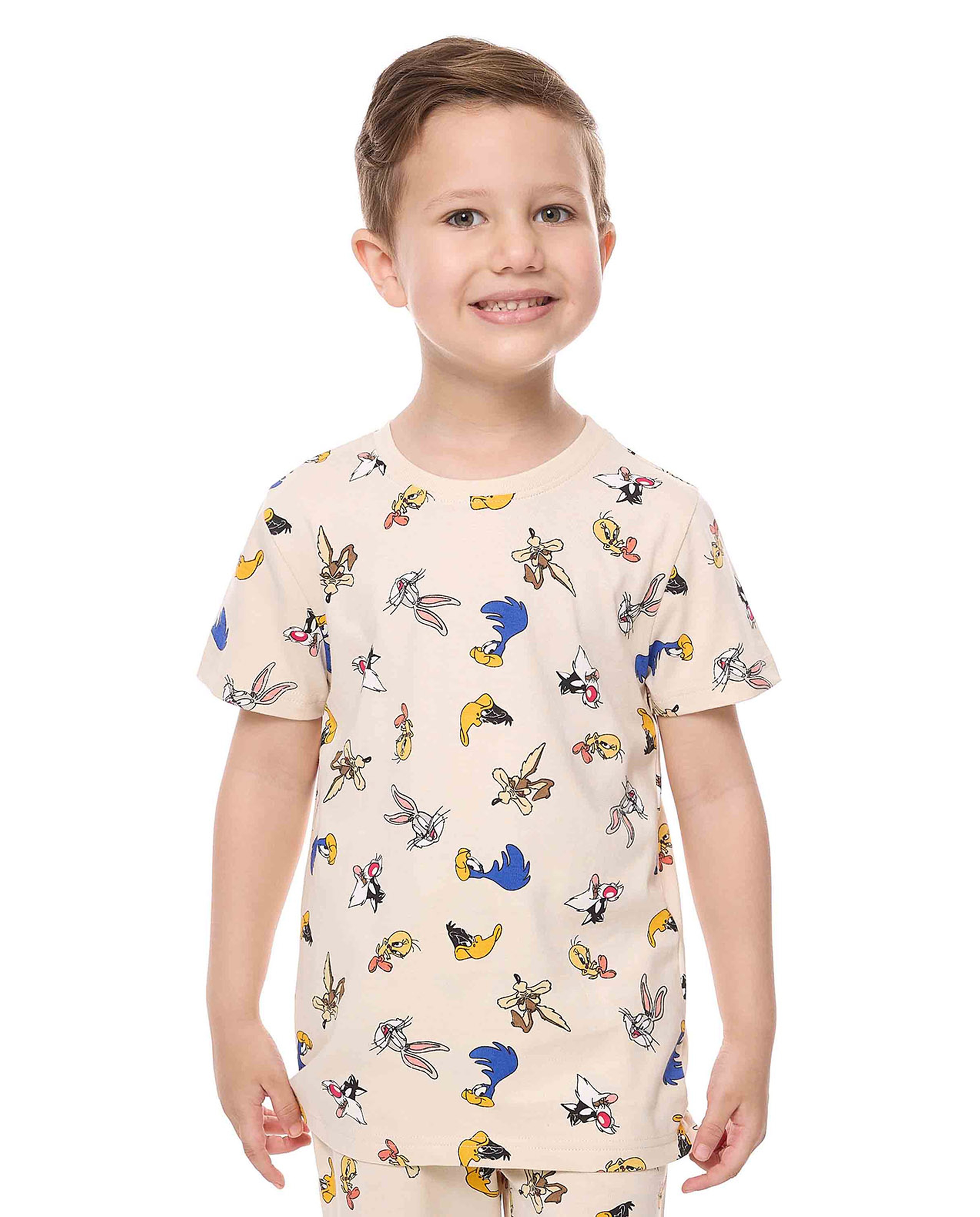 2 Pack Looney Tunes Printed T-Shirts with Short Sleeves
