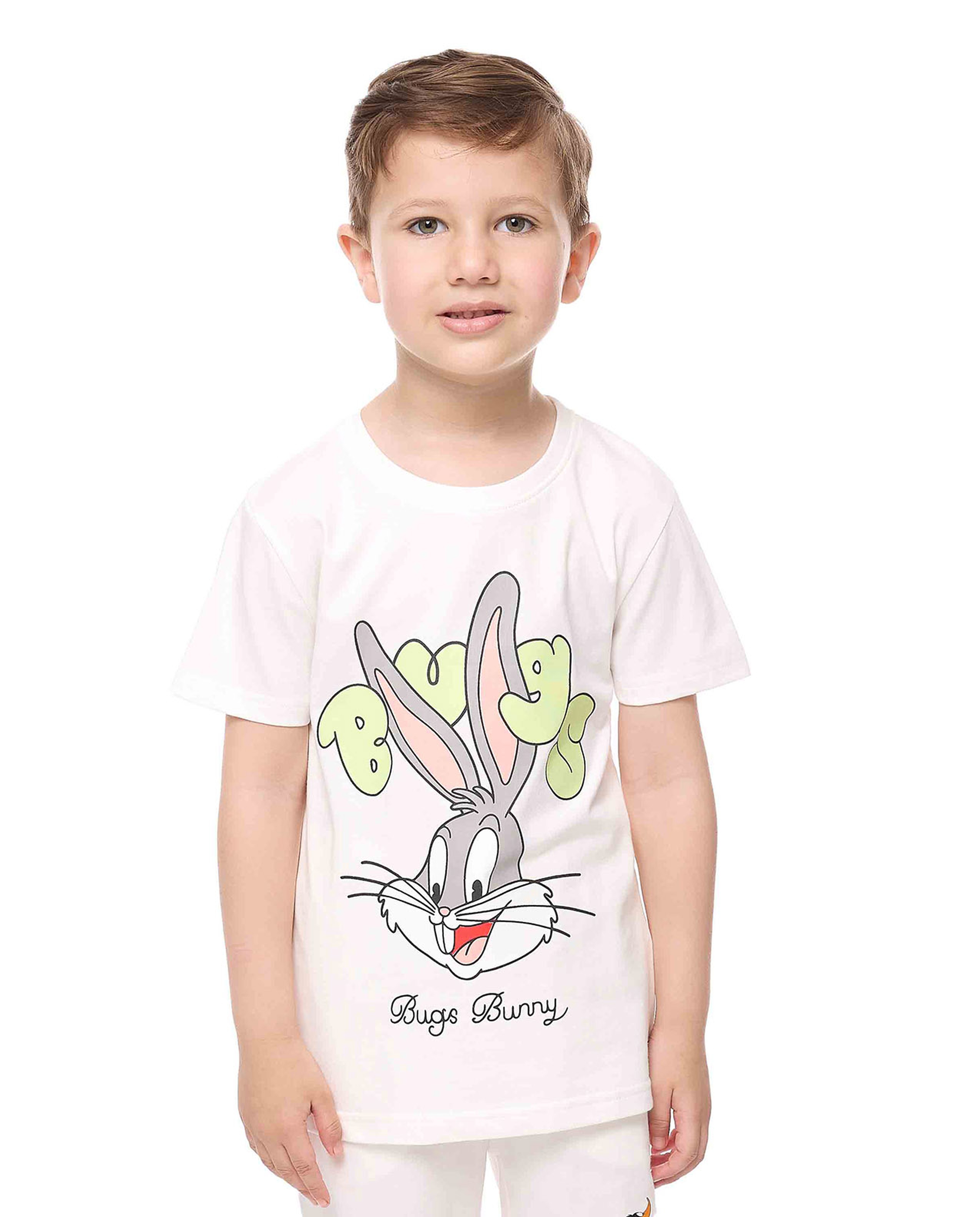2 Pack Looney Tunes Printed T-Shirts with Short Sleeves