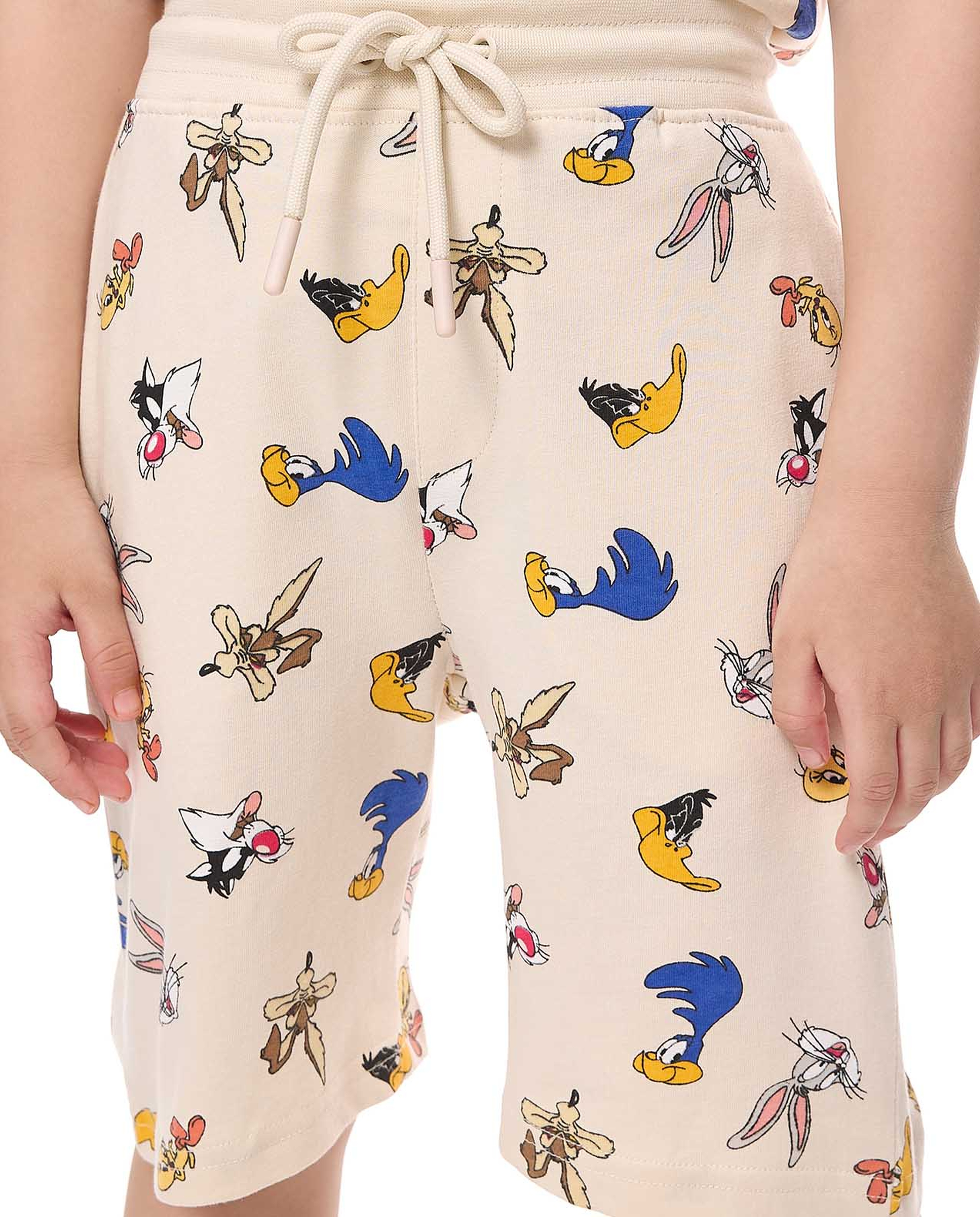 2 Pack Looney Tunes Printed Shorts with Drawstring Waist