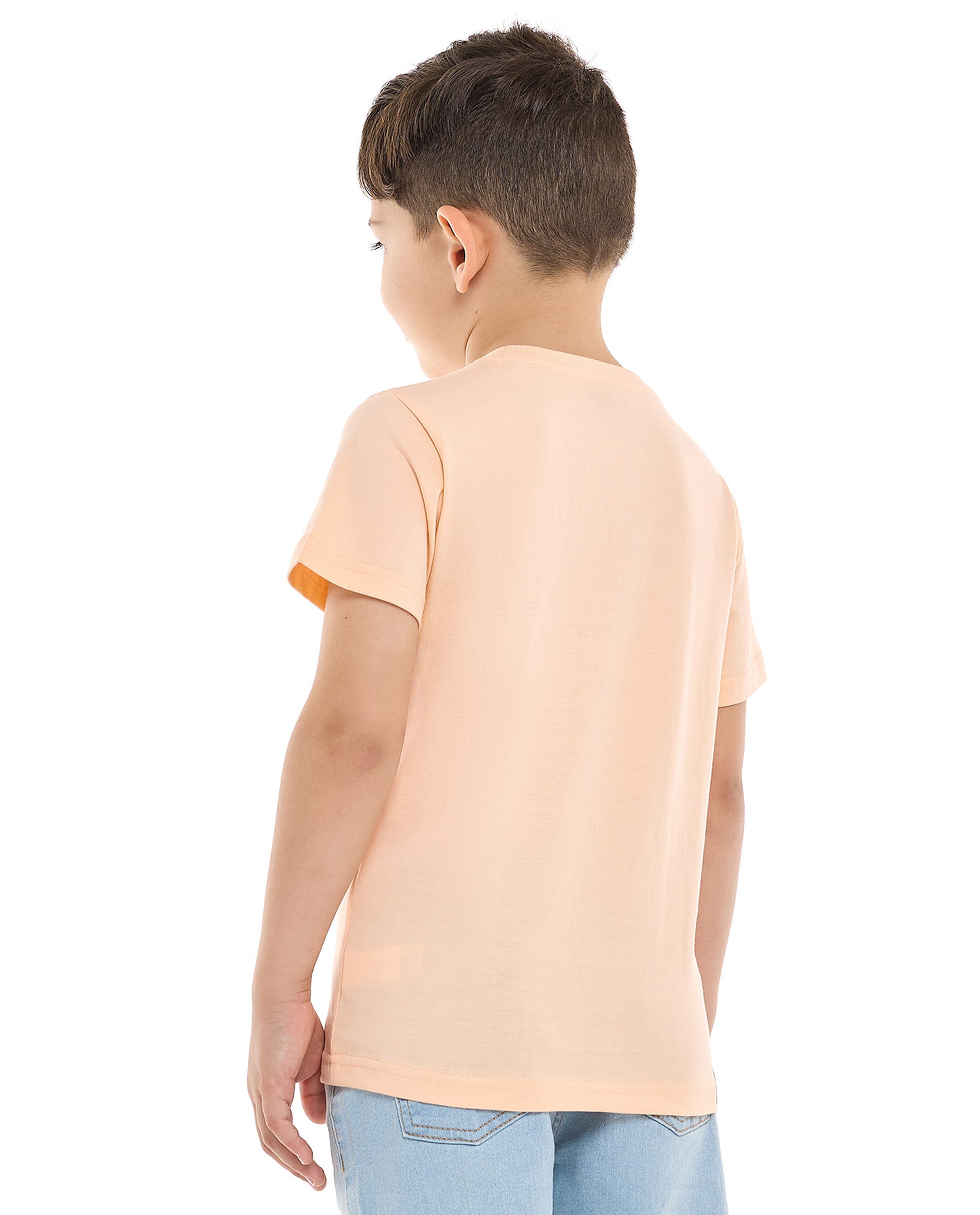 Printed T-Shirt with Crew Neck and Short Sleeves