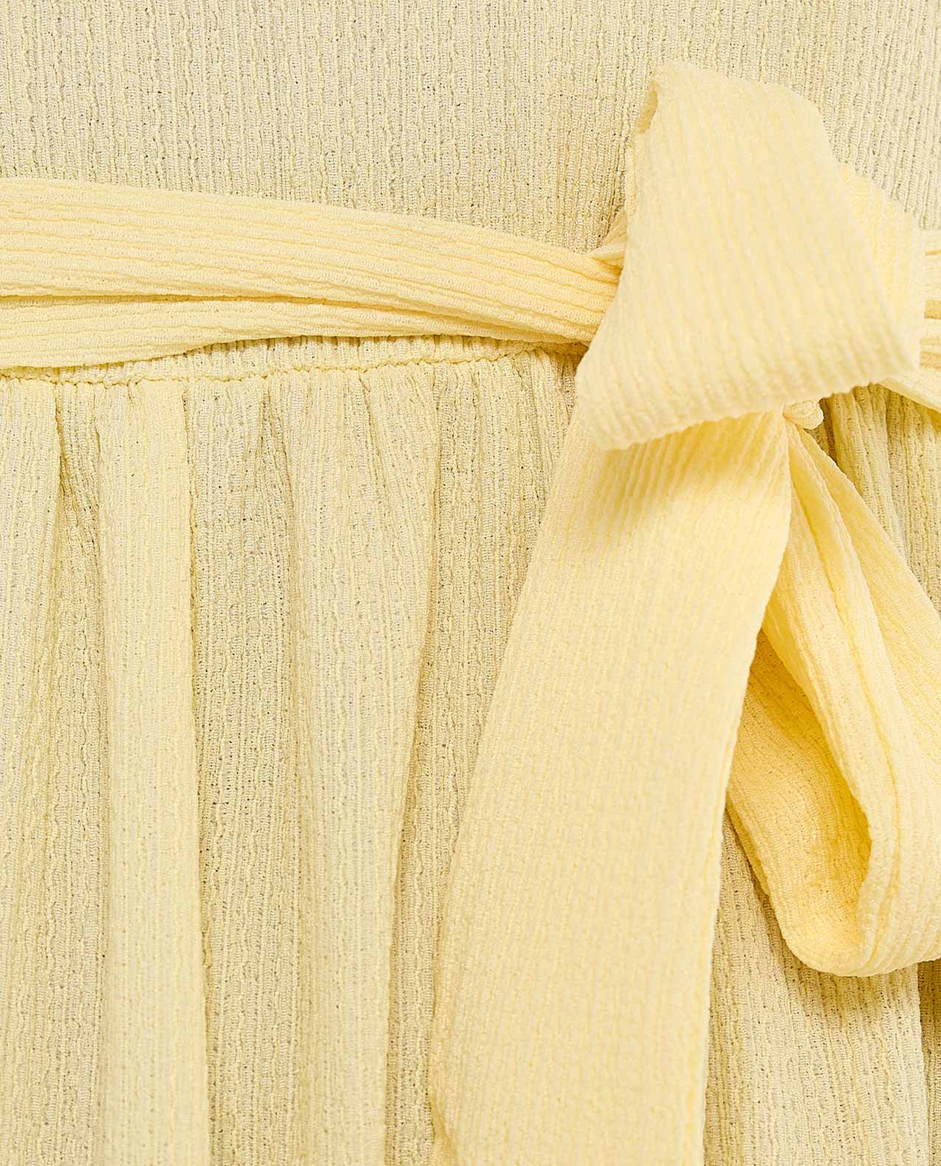 Textured Sleeveless Tiered Dress with Crew Neck