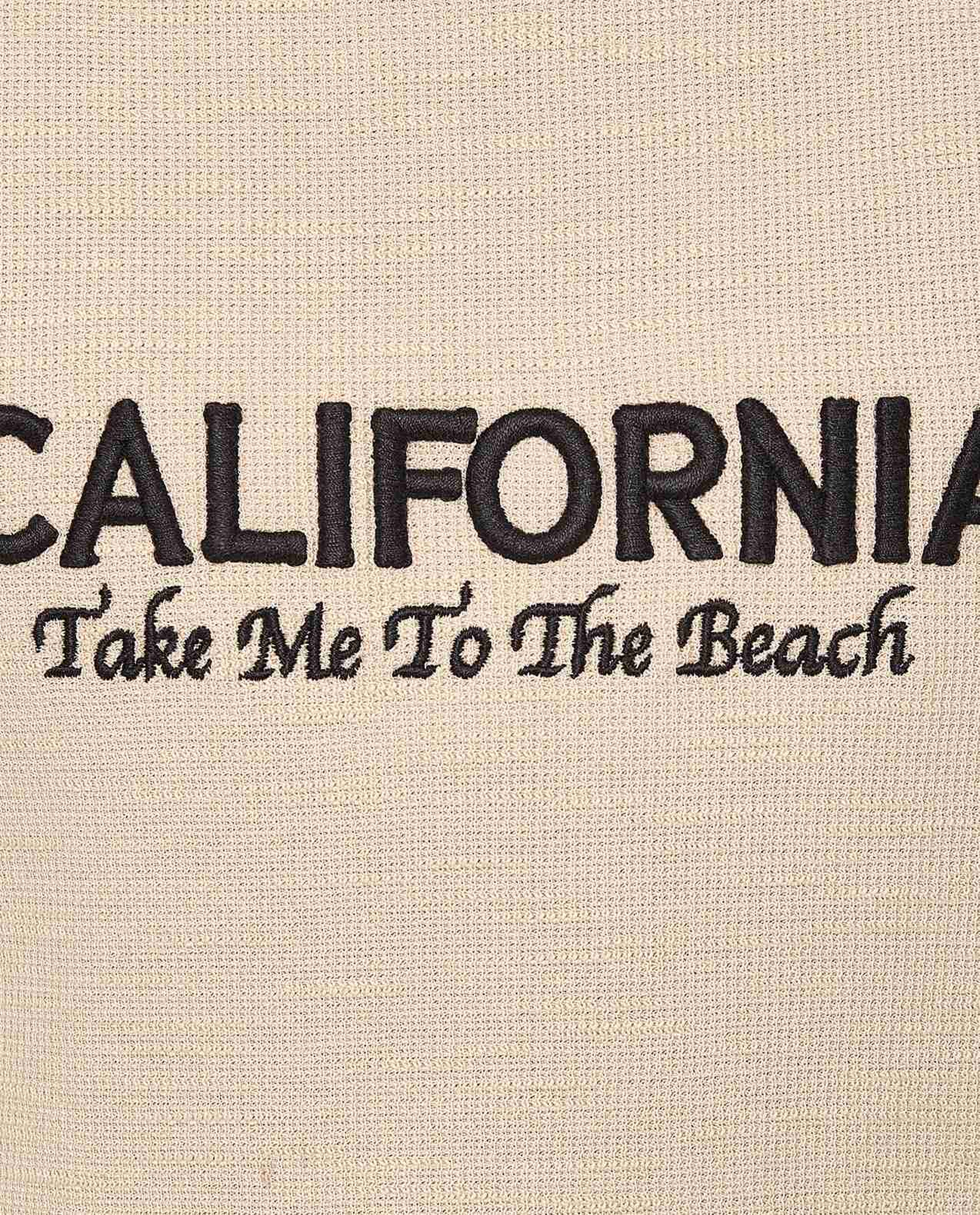 Embroidered Oversized T-Shirt with Crew Neck and Short Sleeves