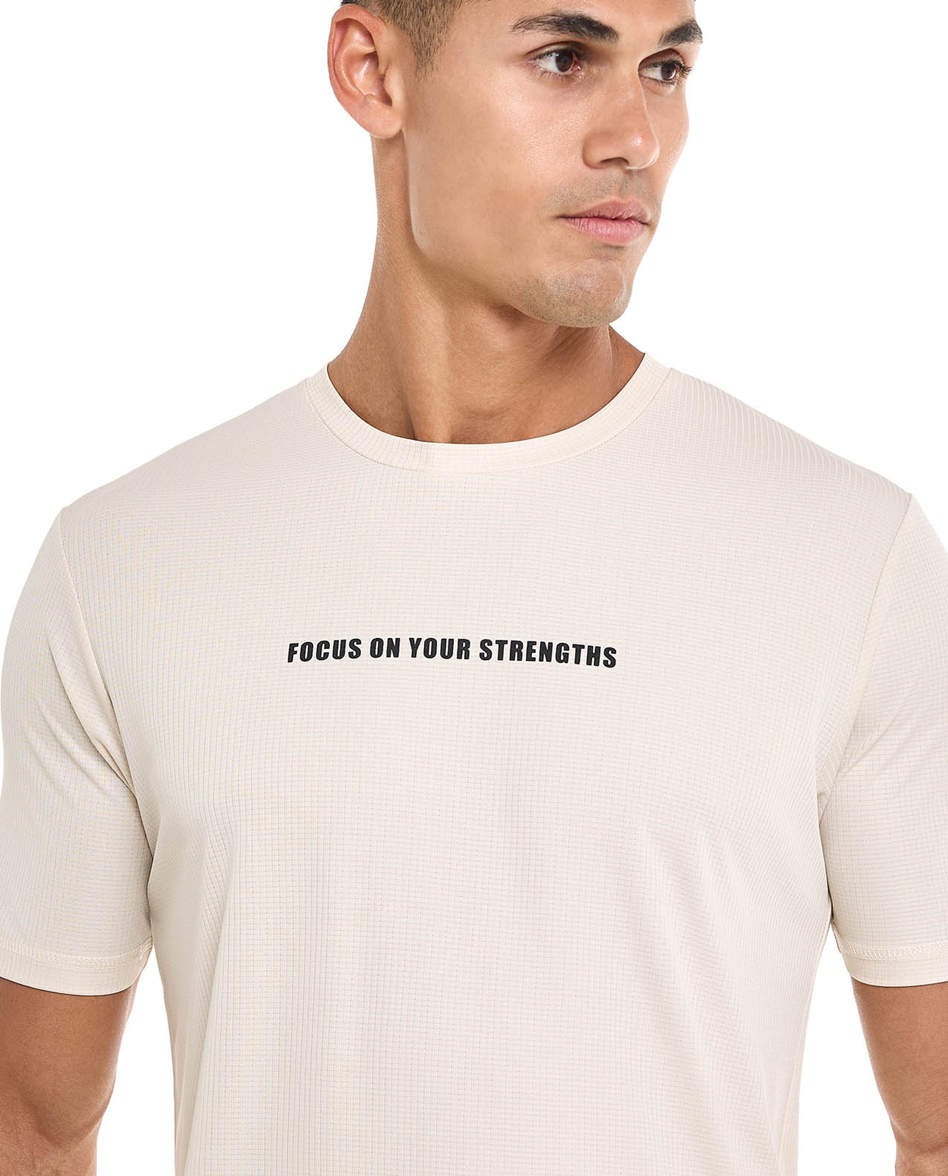 Printed Active T-Shirt with Crew Neck and Short Sleeves