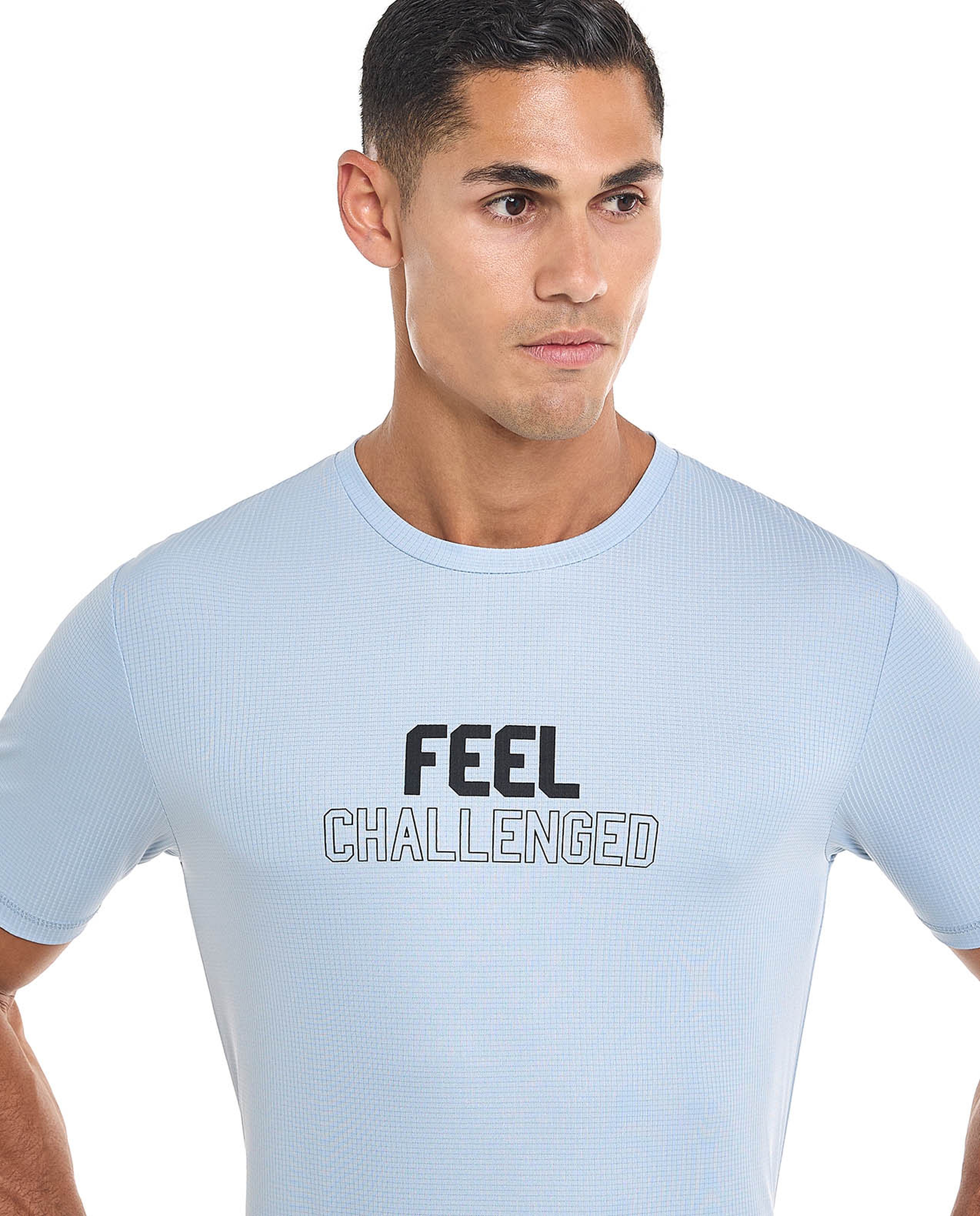 Printed Active T-Shirt with Crew Neck and Short Sleeves