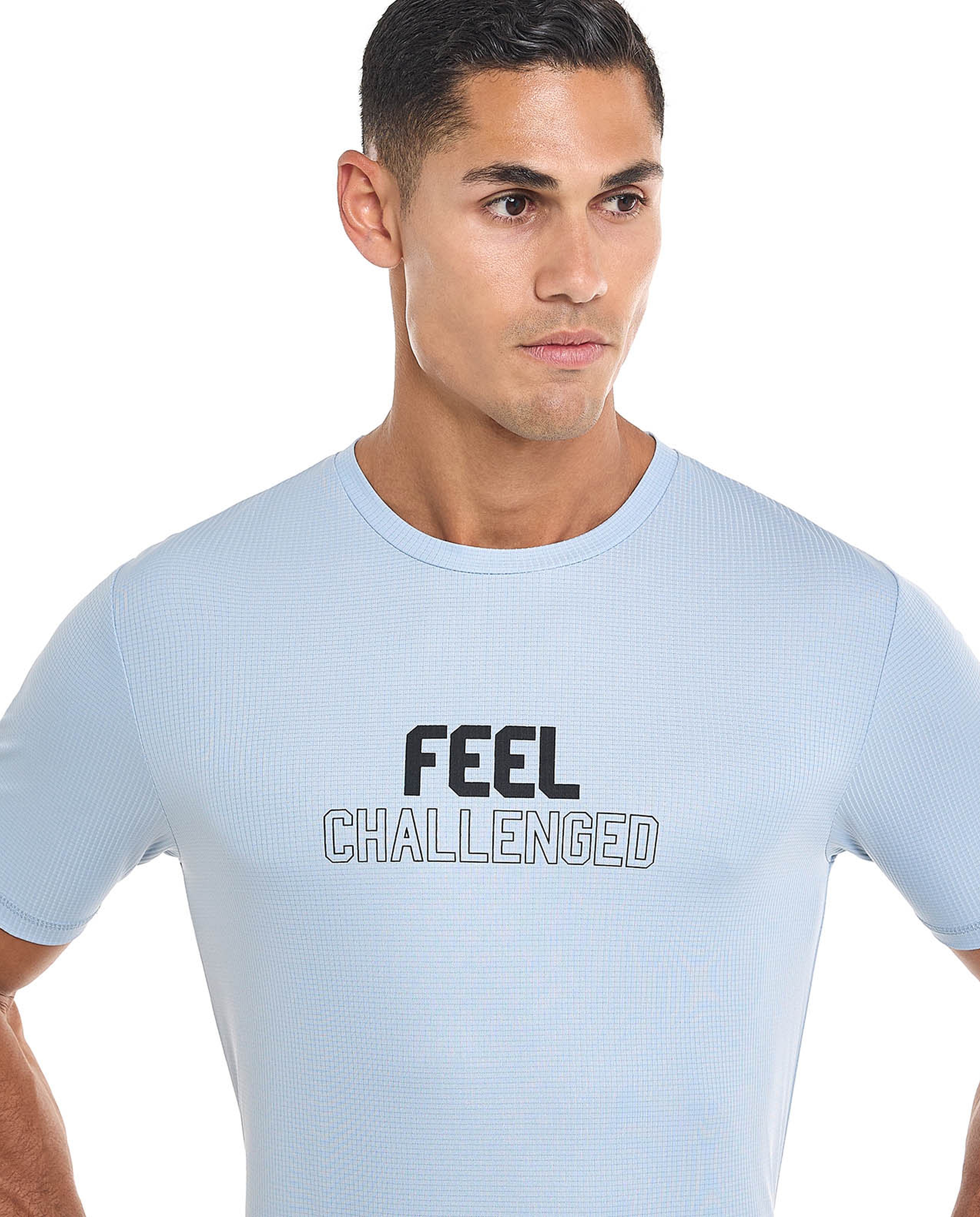 Printed Active T-Shirt with Crew Neck and Short Sleeves