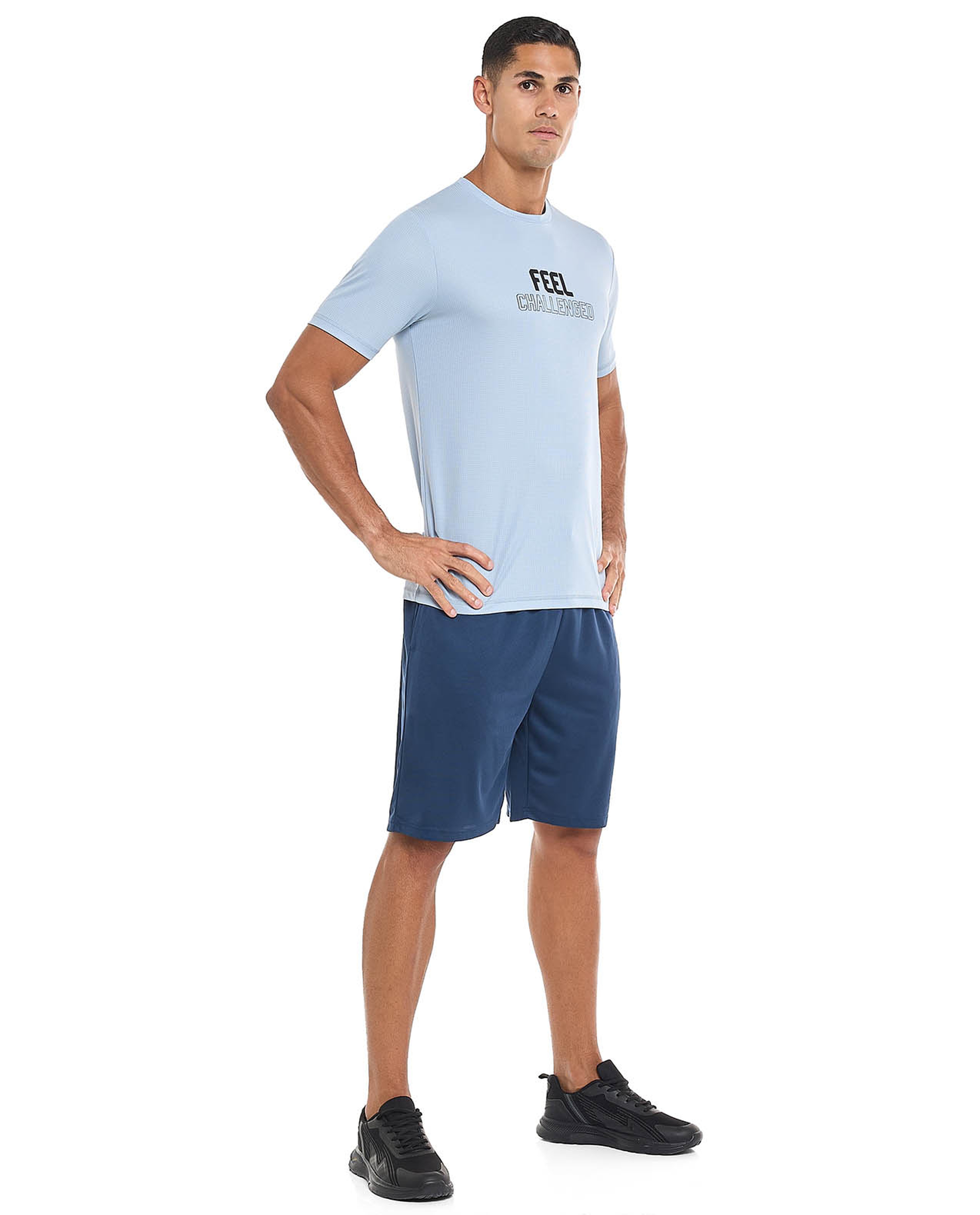 Printed Active T-Shirt with Crew Neck and Short Sleeves