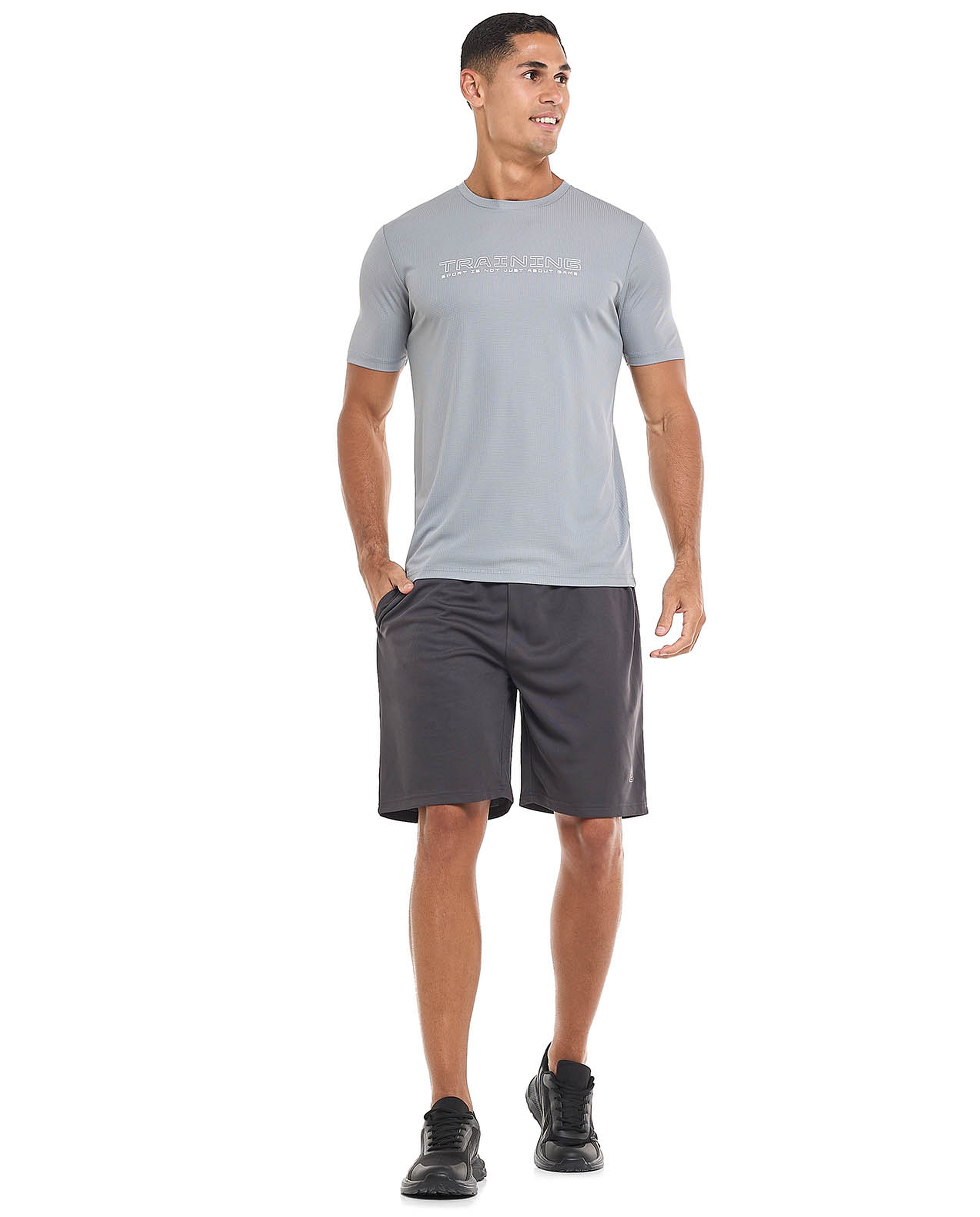 Printed Active T-Shirt with Crew Neck and Short Sleeves