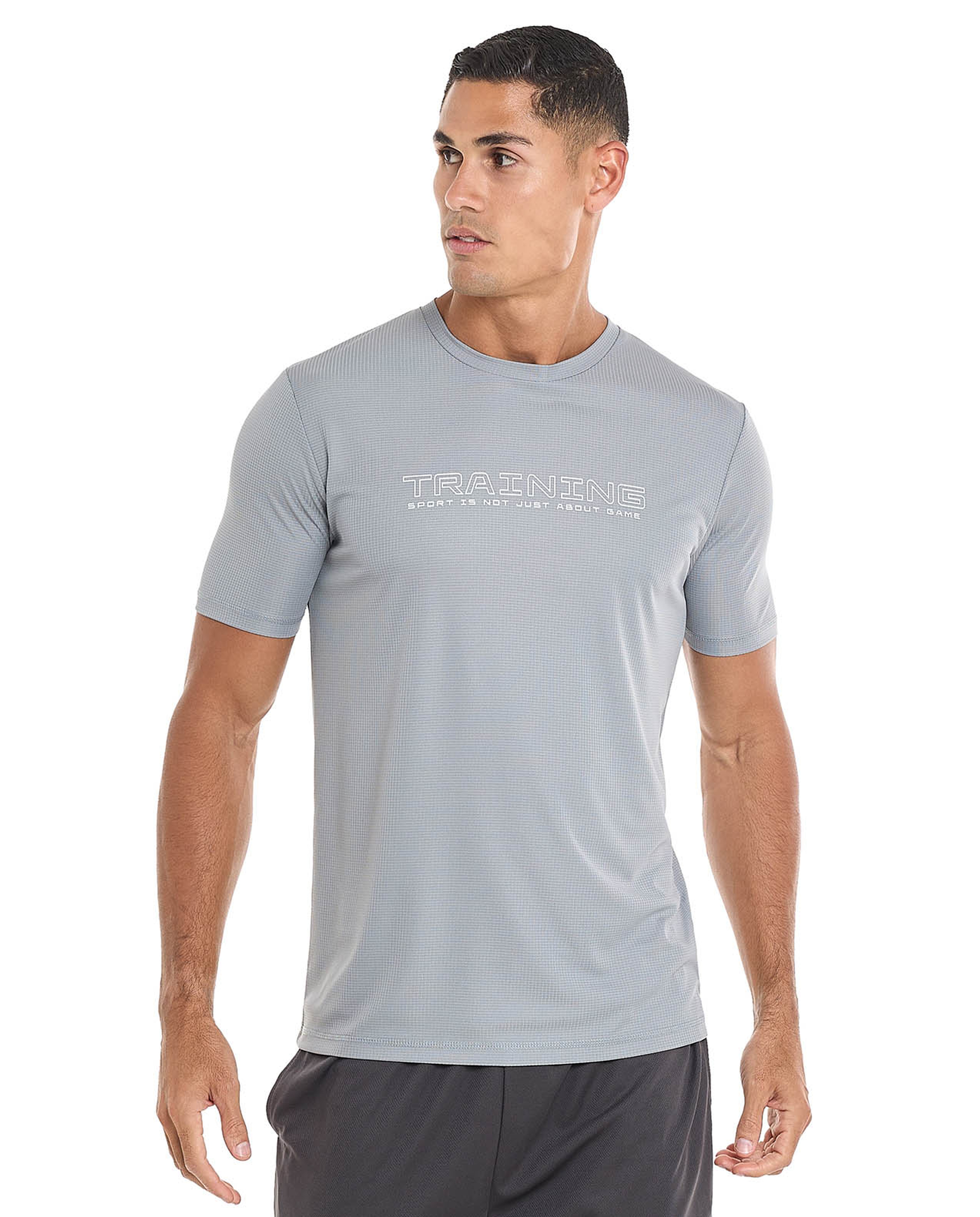 Printed Active T-Shirt with Crew Neck and Short Sleeves
