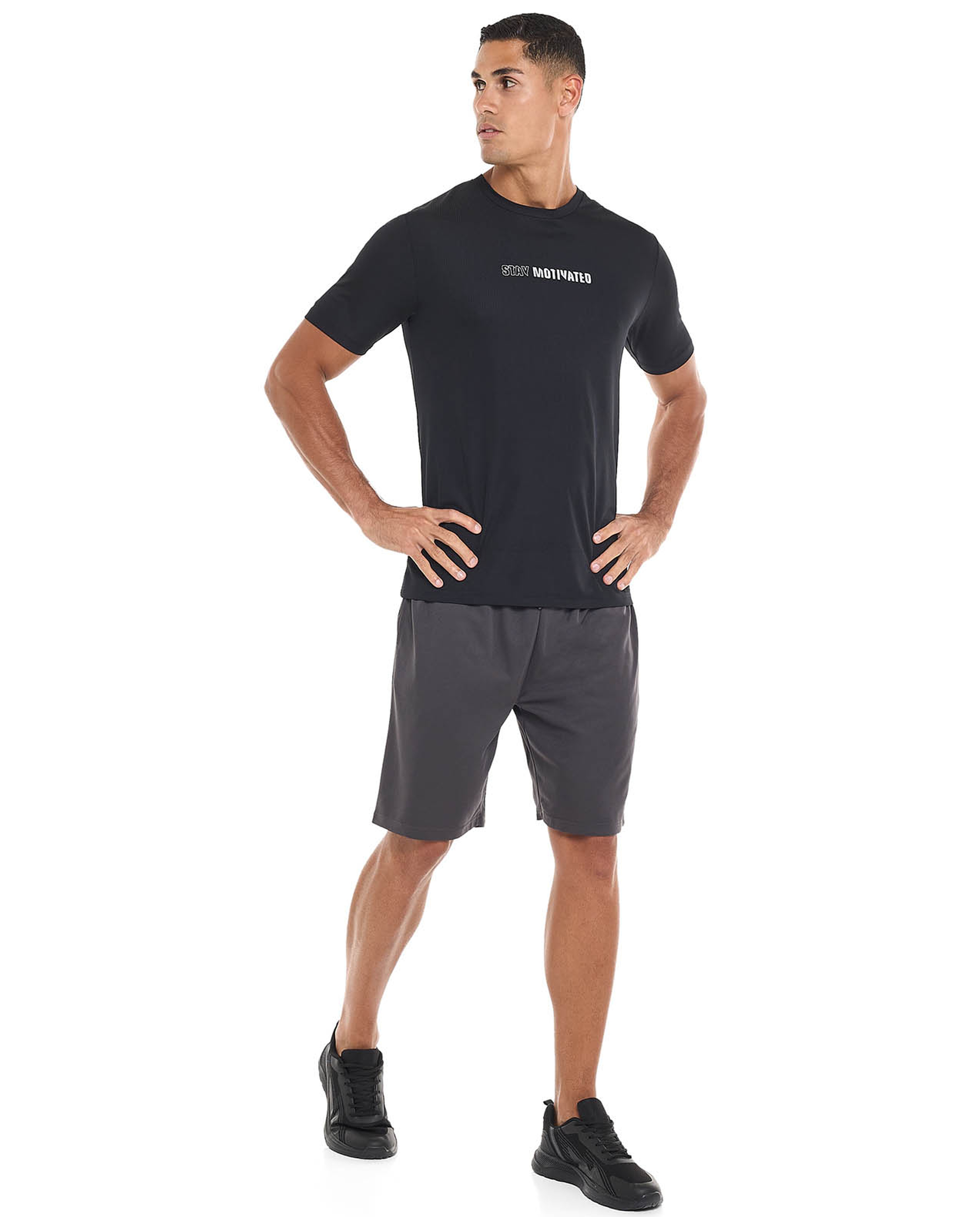 Printed Active T-Shirt with Crew Neck and Short Sleeves