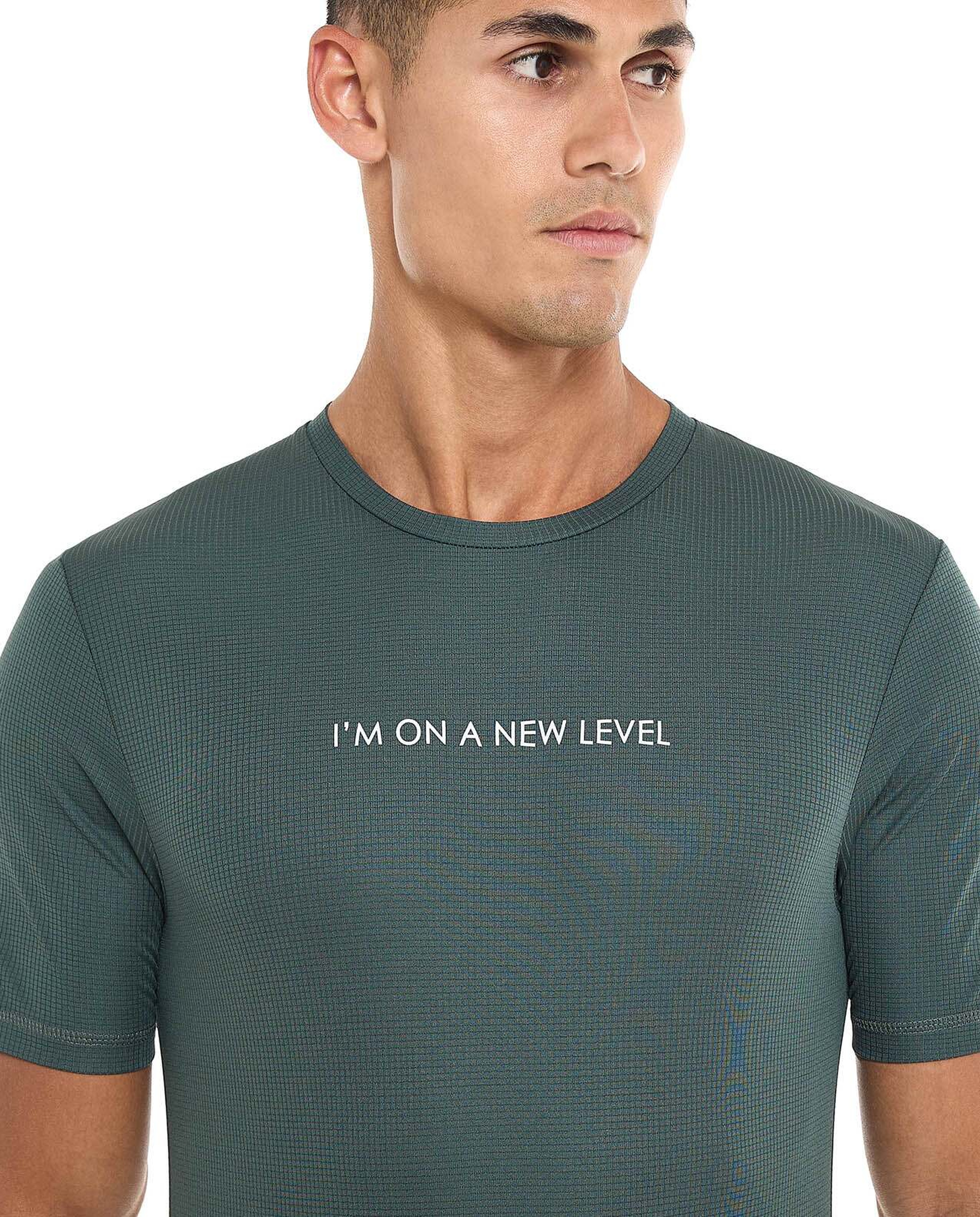 Printed Active T-Shirt with Crew Neck and Short Sleeves