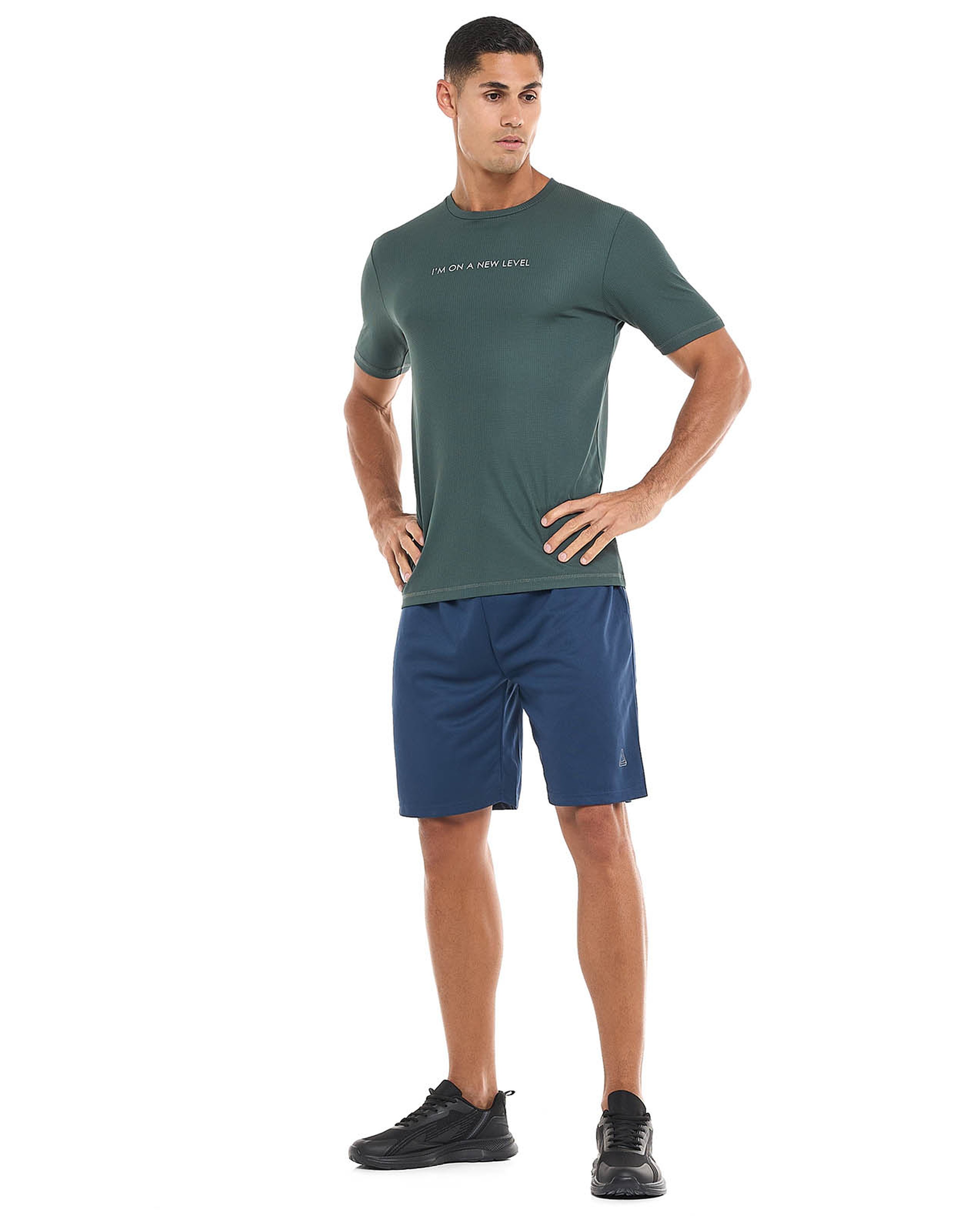 Printed Active T-Shirt with Crew Neck and Short Sleeves