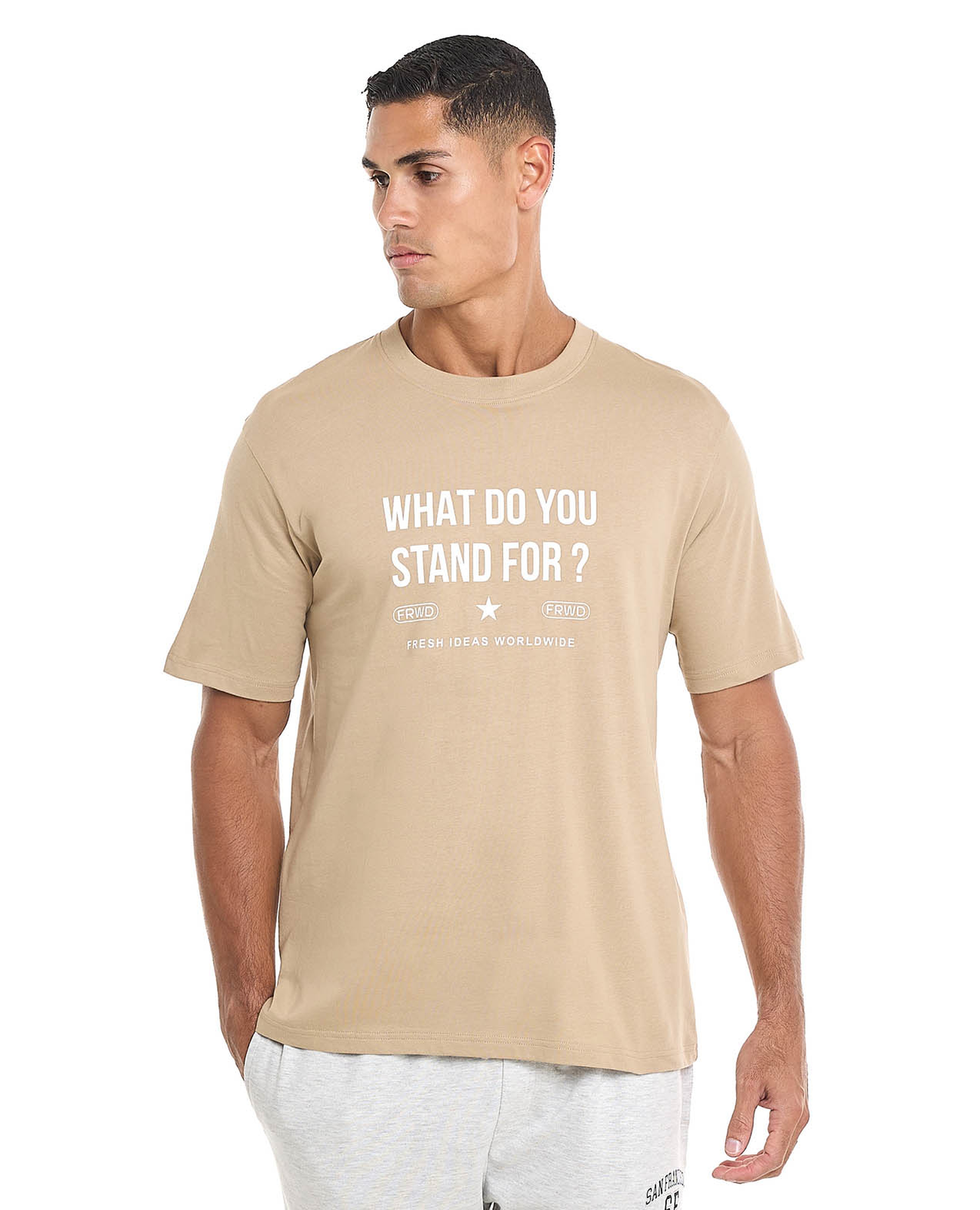 Printed T-Shirt with Crew Neck and Short Sleeves