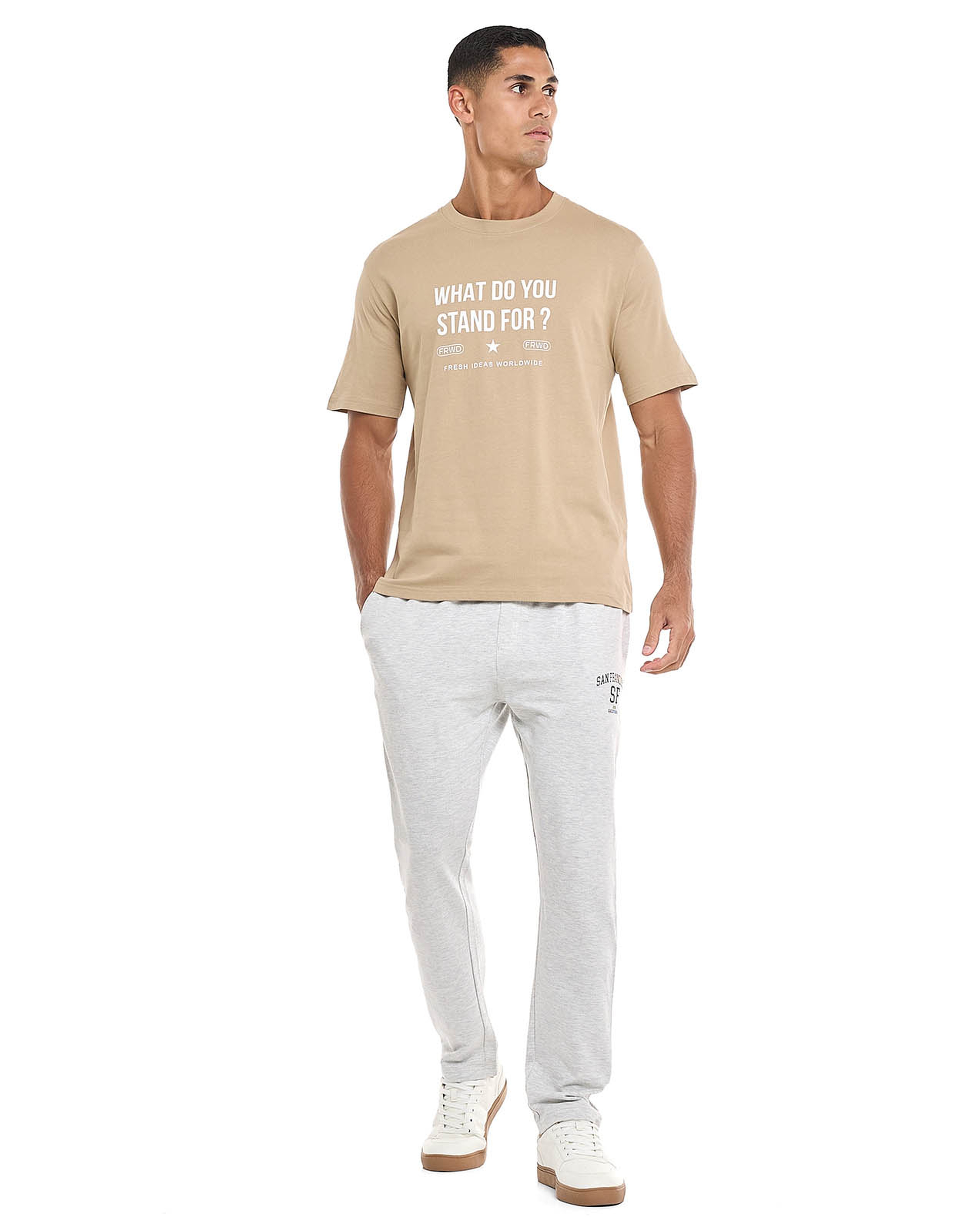 Printed T-Shirt with Crew Neck and Short Sleeves