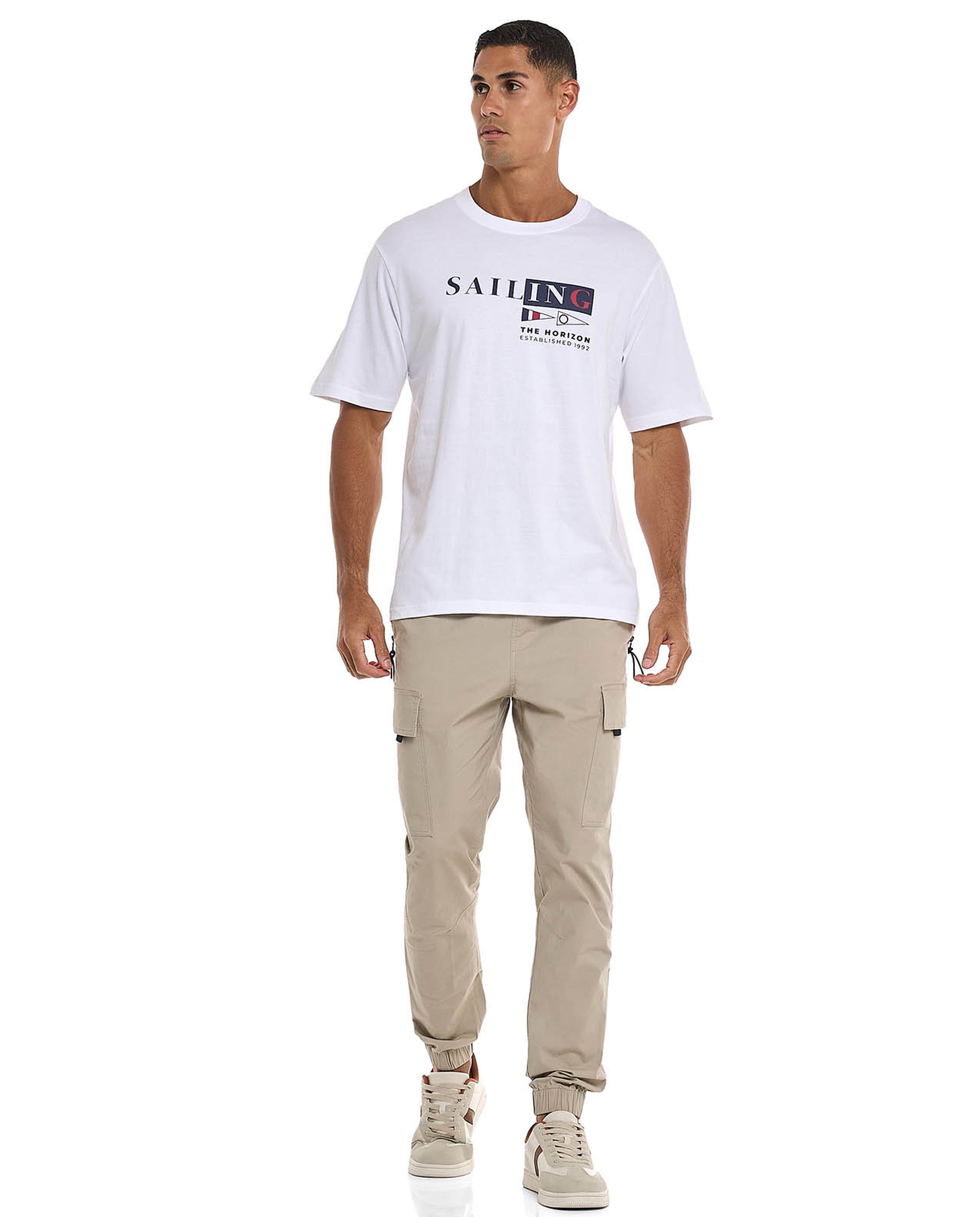 Printed T-Shirt with Crew Neck and Short Sleeves