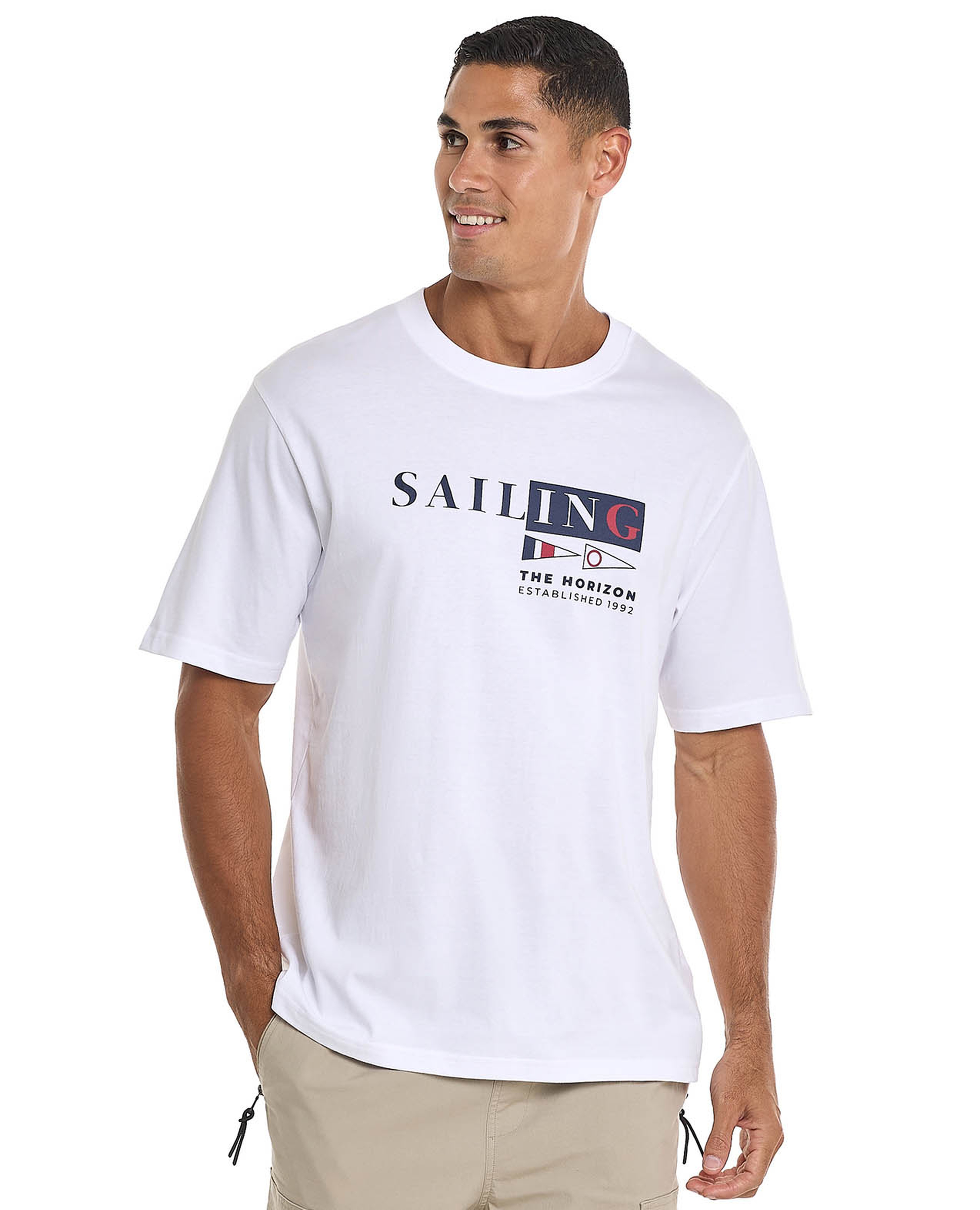 Printed T-Shirt with Crew Neck and Short Sleeves