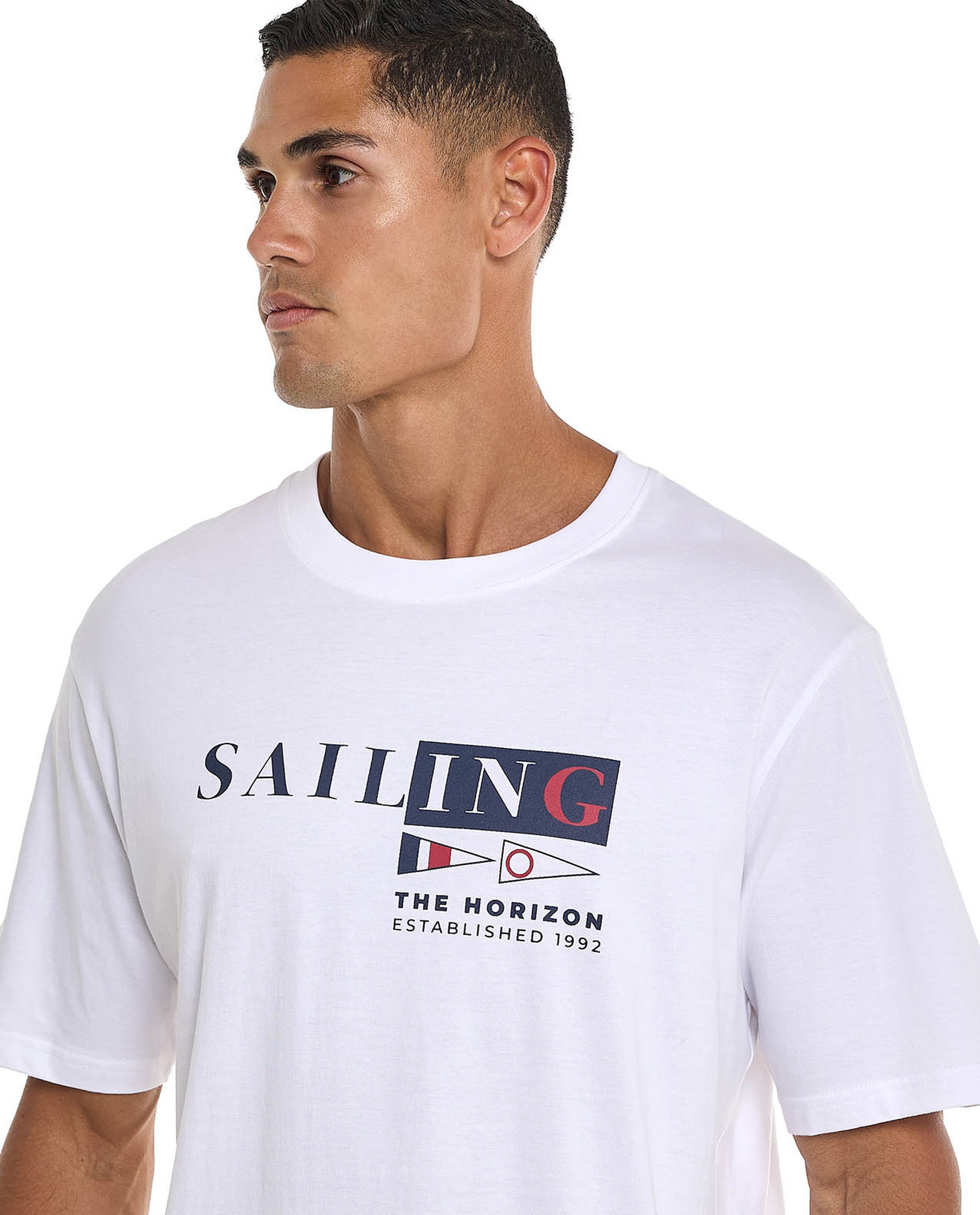 Printed T-Shirt with Crew Neck and Short Sleeves