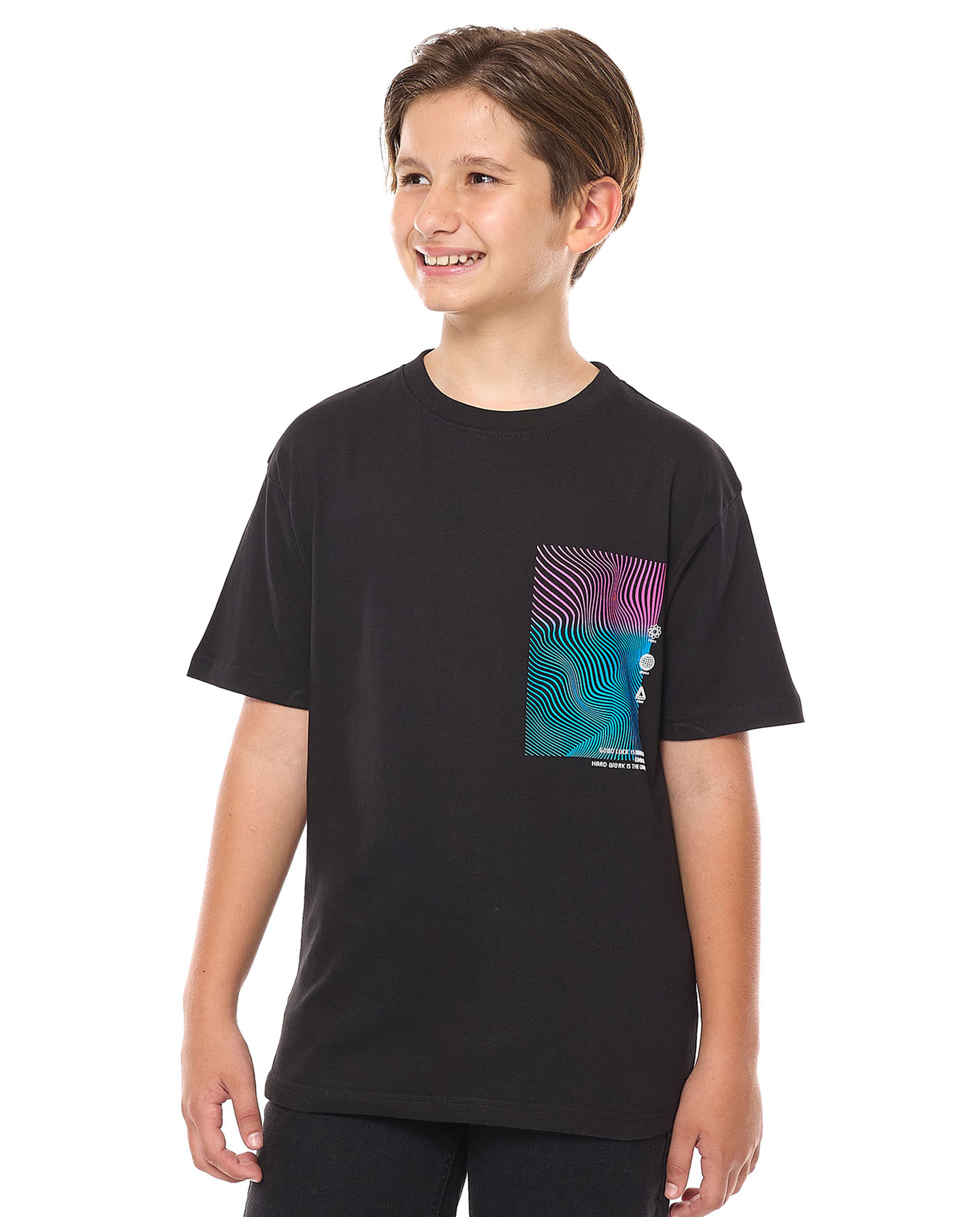 Printed T-Shirt with Crew Neck and Short Sleeves