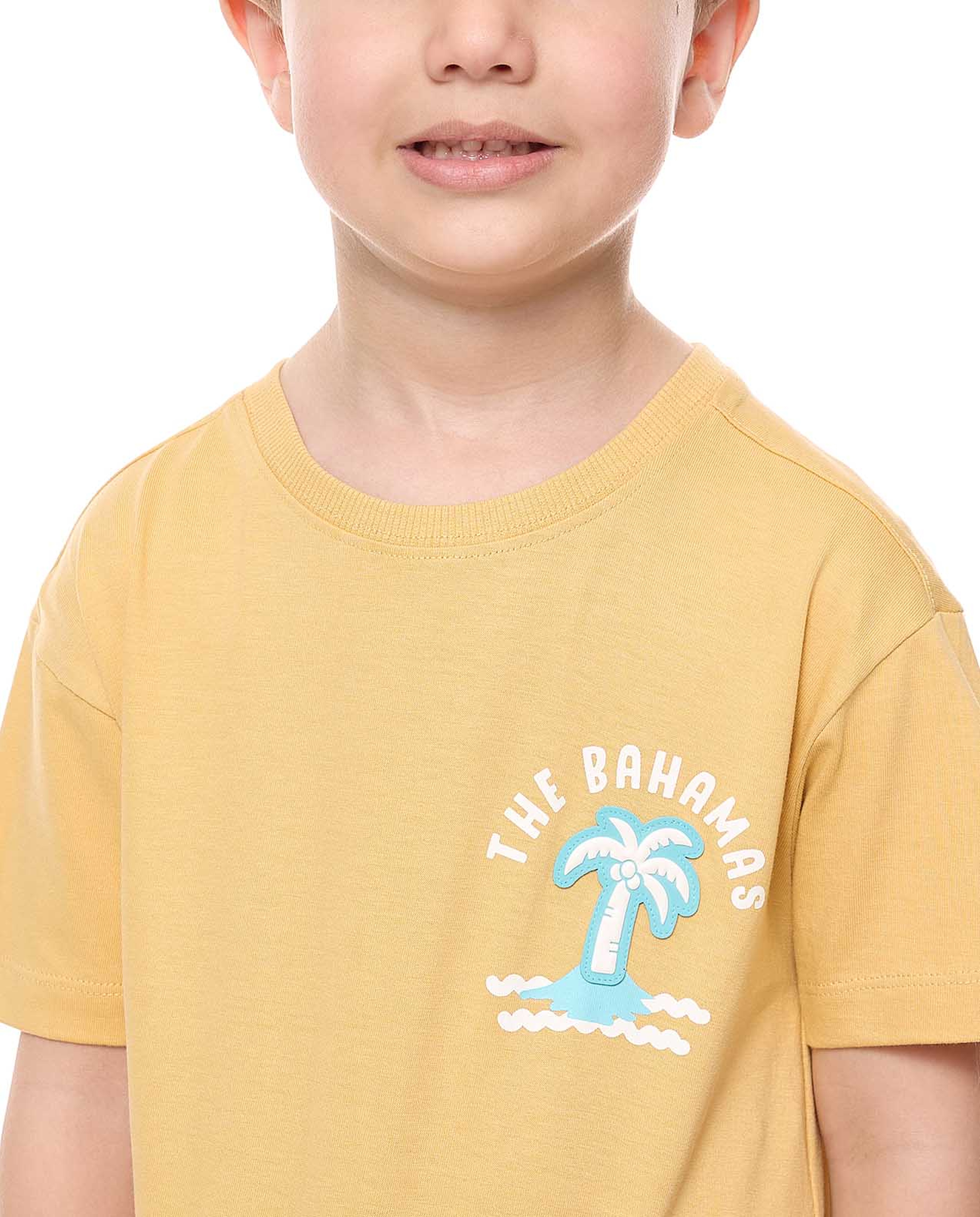 Printed T-Shirt with Crew Neck and Short Sleeves