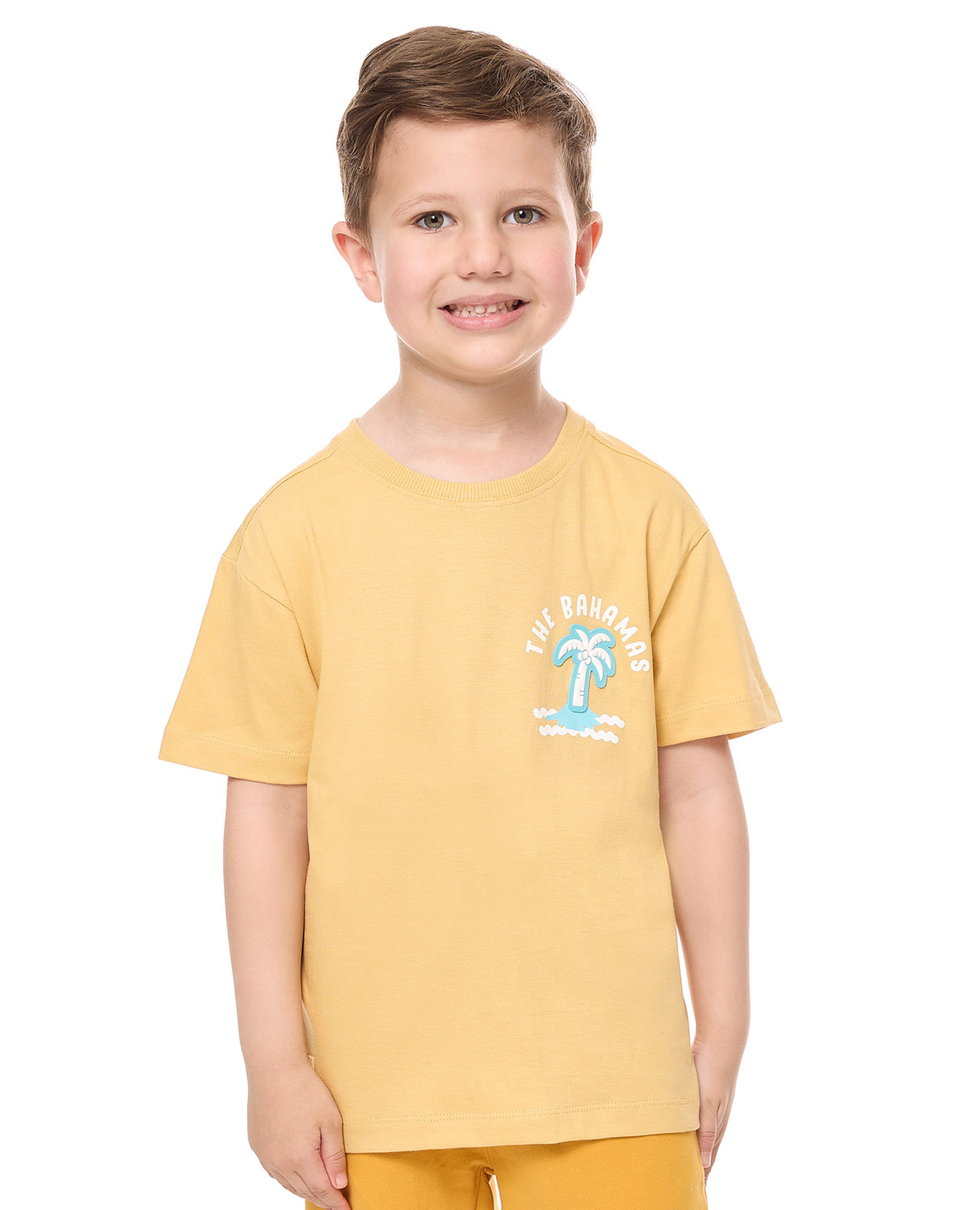 Printed T-Shirt with Crew Neck and Short Sleeves