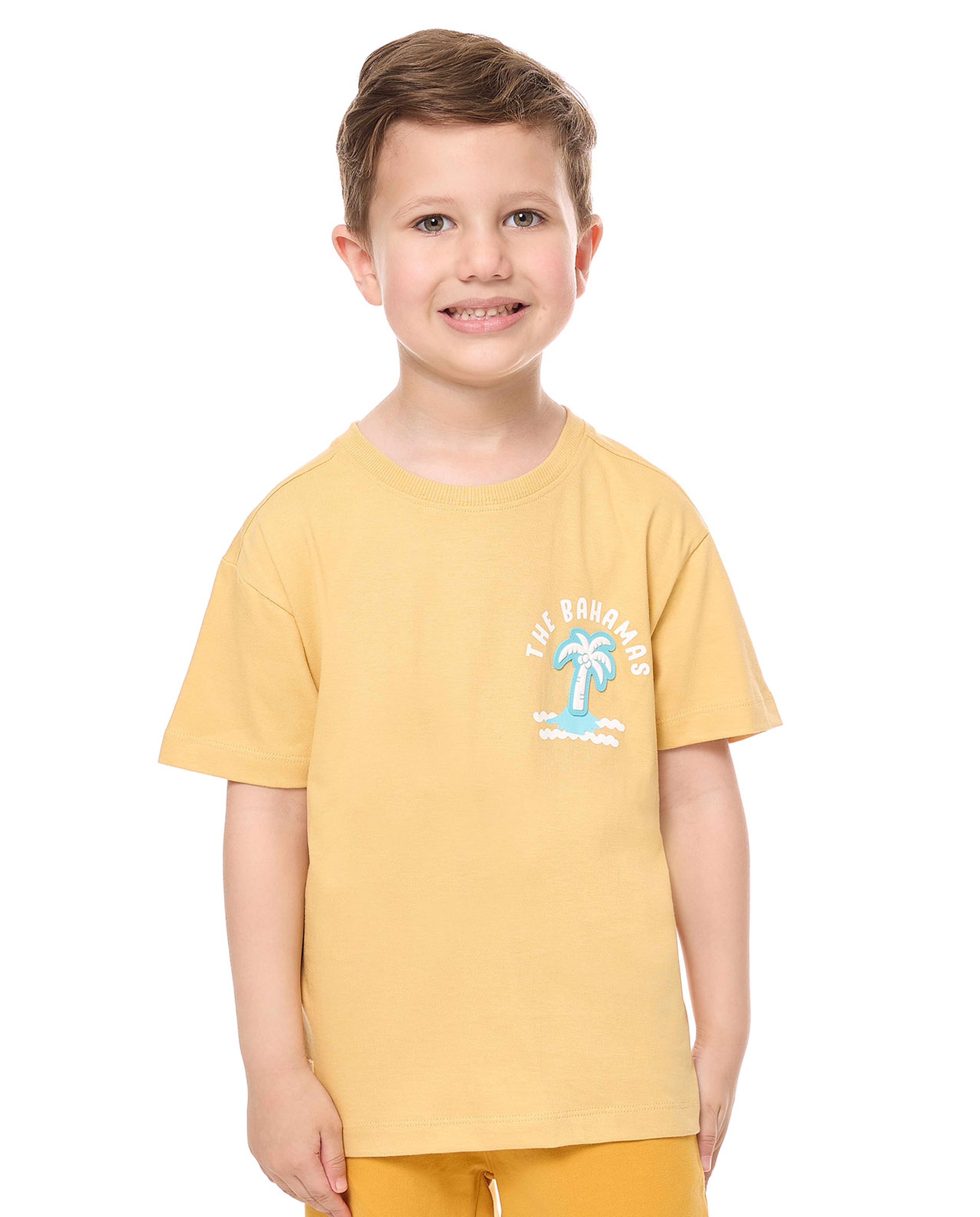 Printed T-Shirt with Crew Neck and Short Sleeves