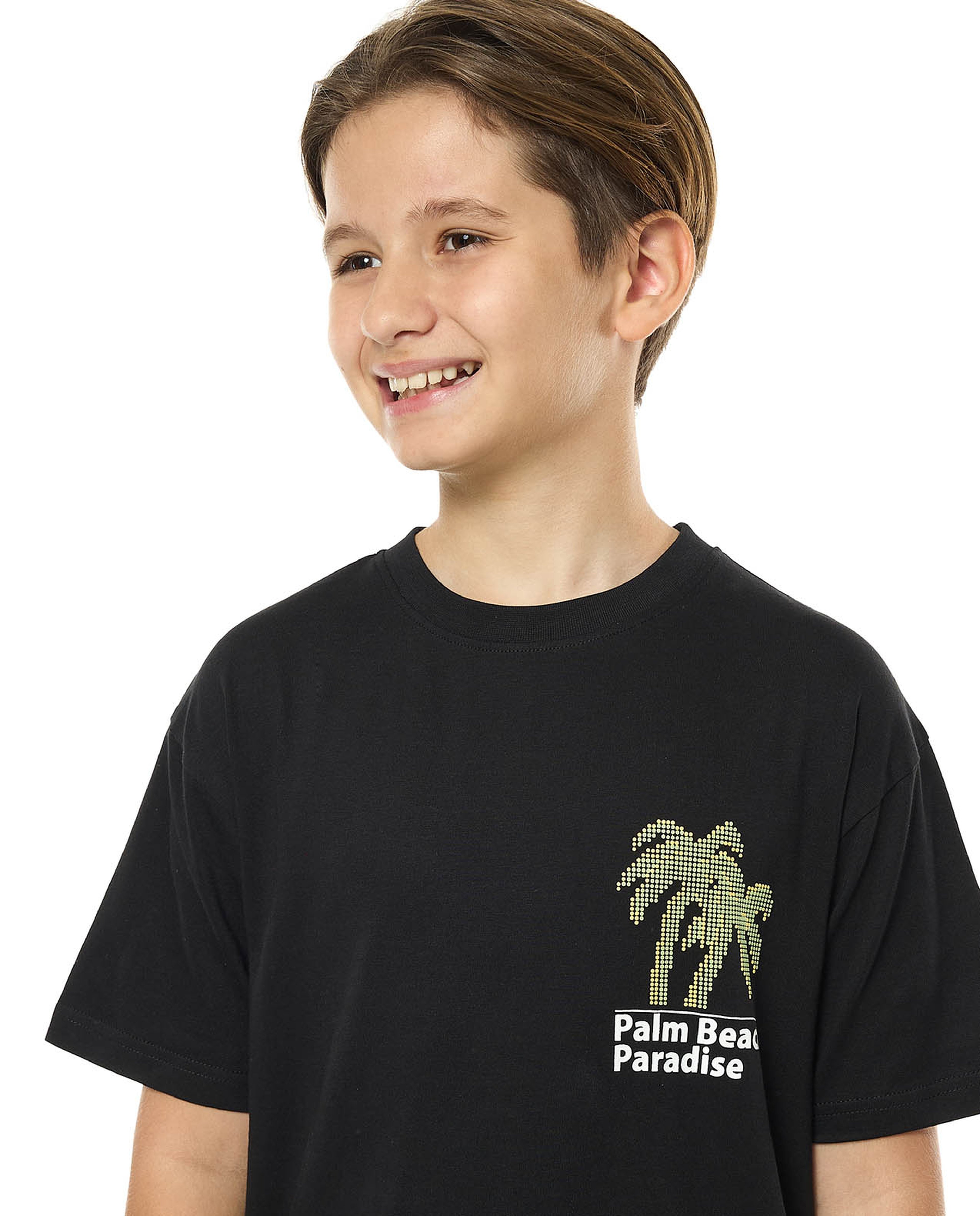 Printed T-Shirt with Crew Neck and Short Sleeves