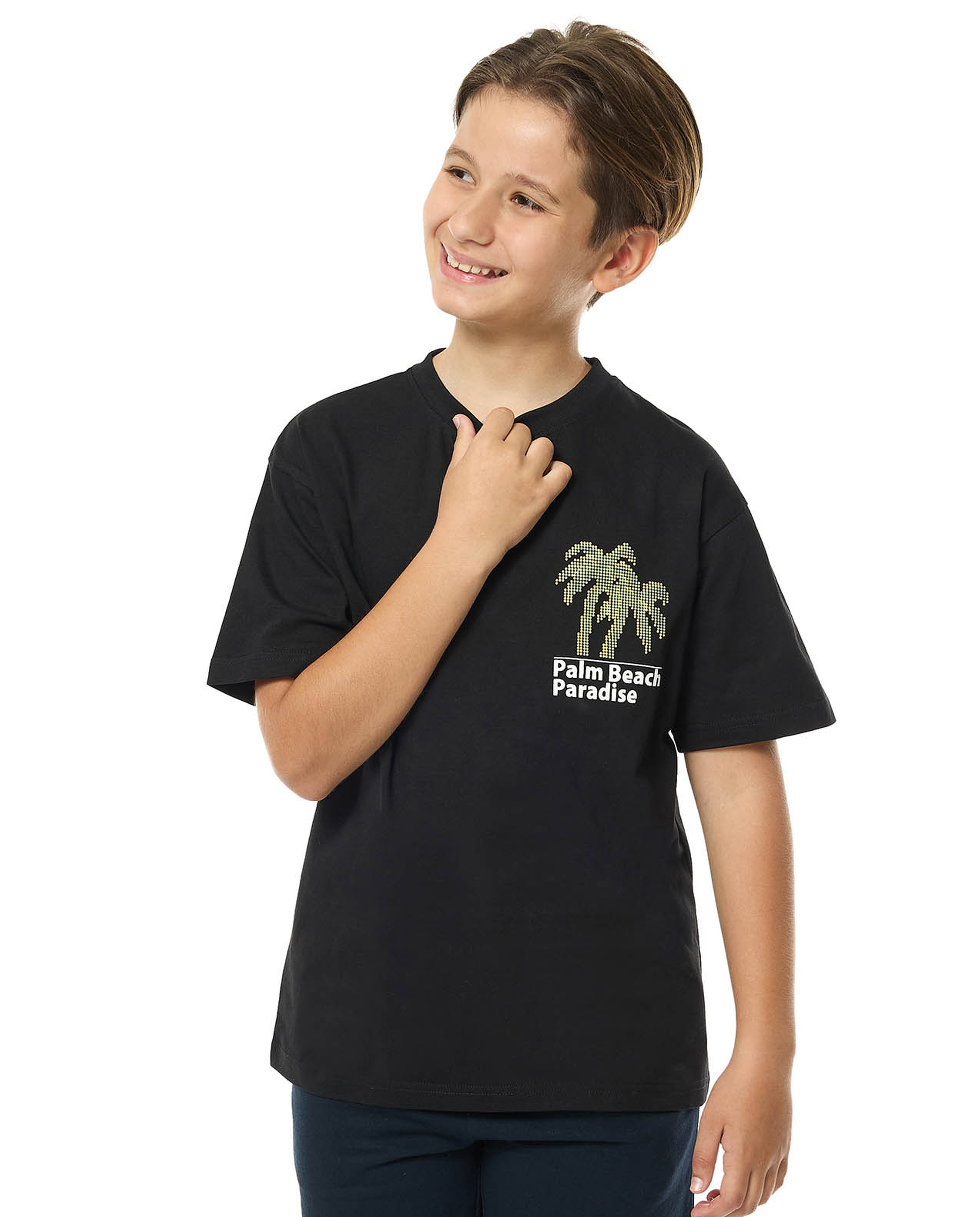 Printed T-Shirt with Crew Neck and Short Sleeves