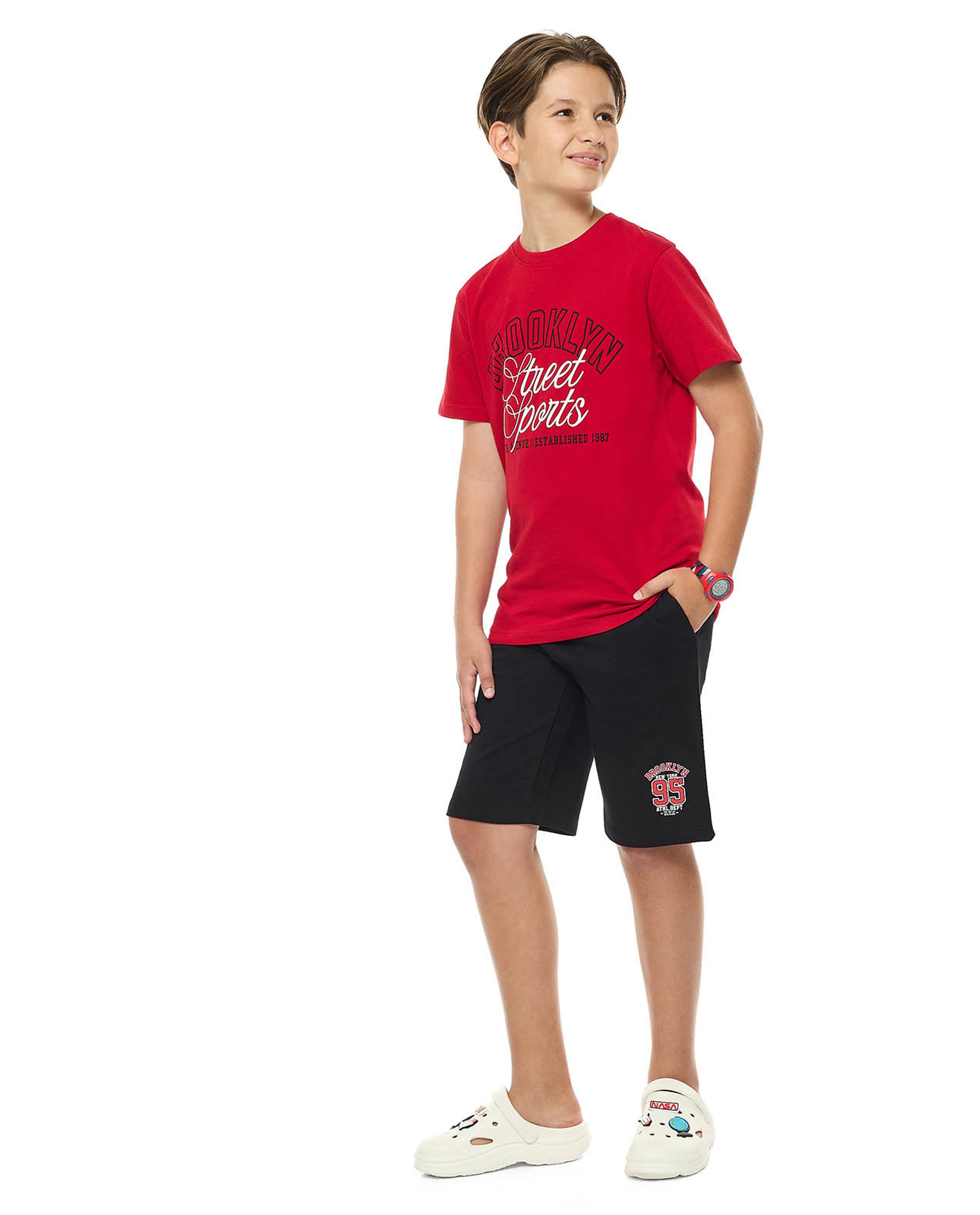 Printed Shorts with Drawstring Waist