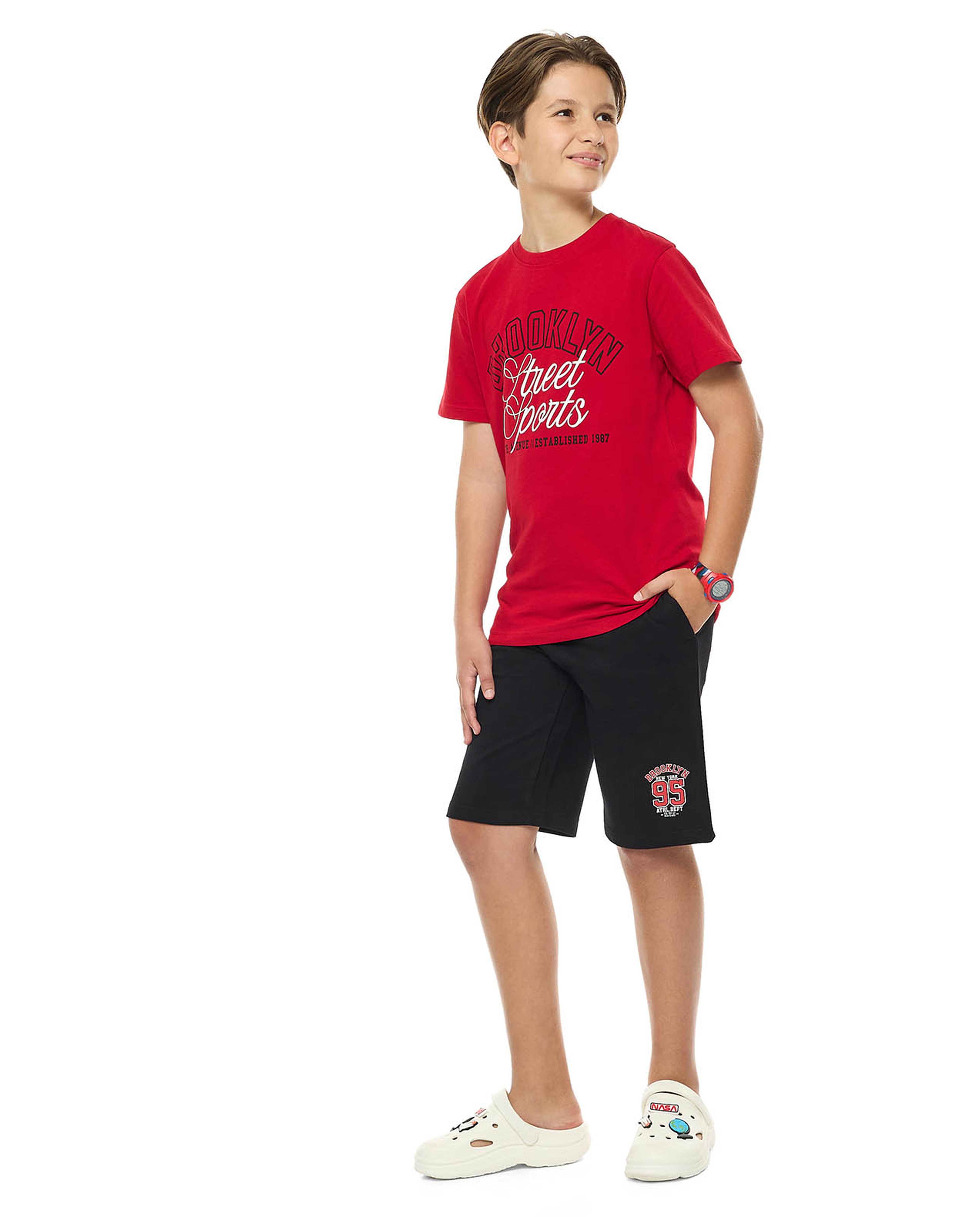 Printed Shorts with Drawstring Waist