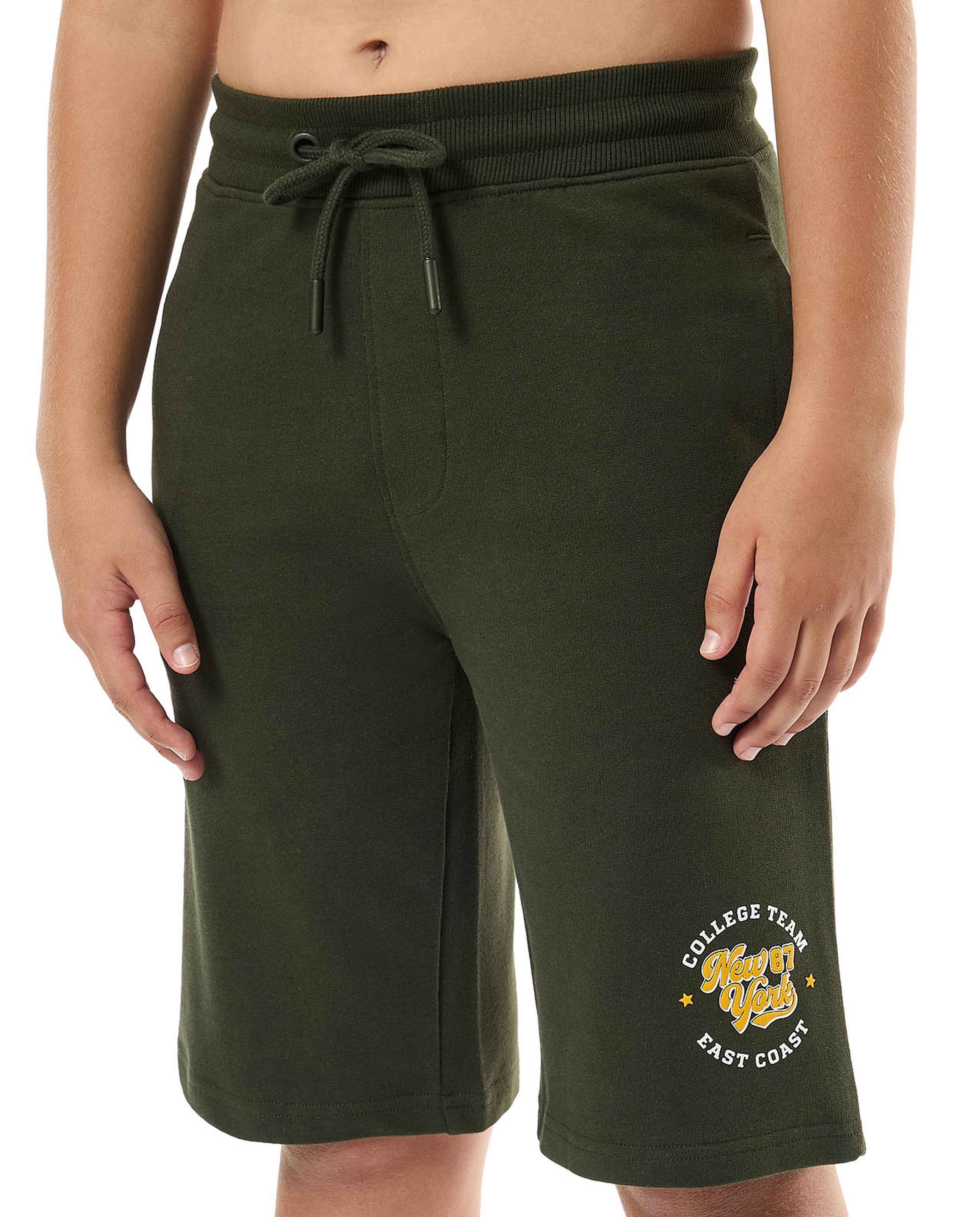 Printed Shorts with Drawstring Waist