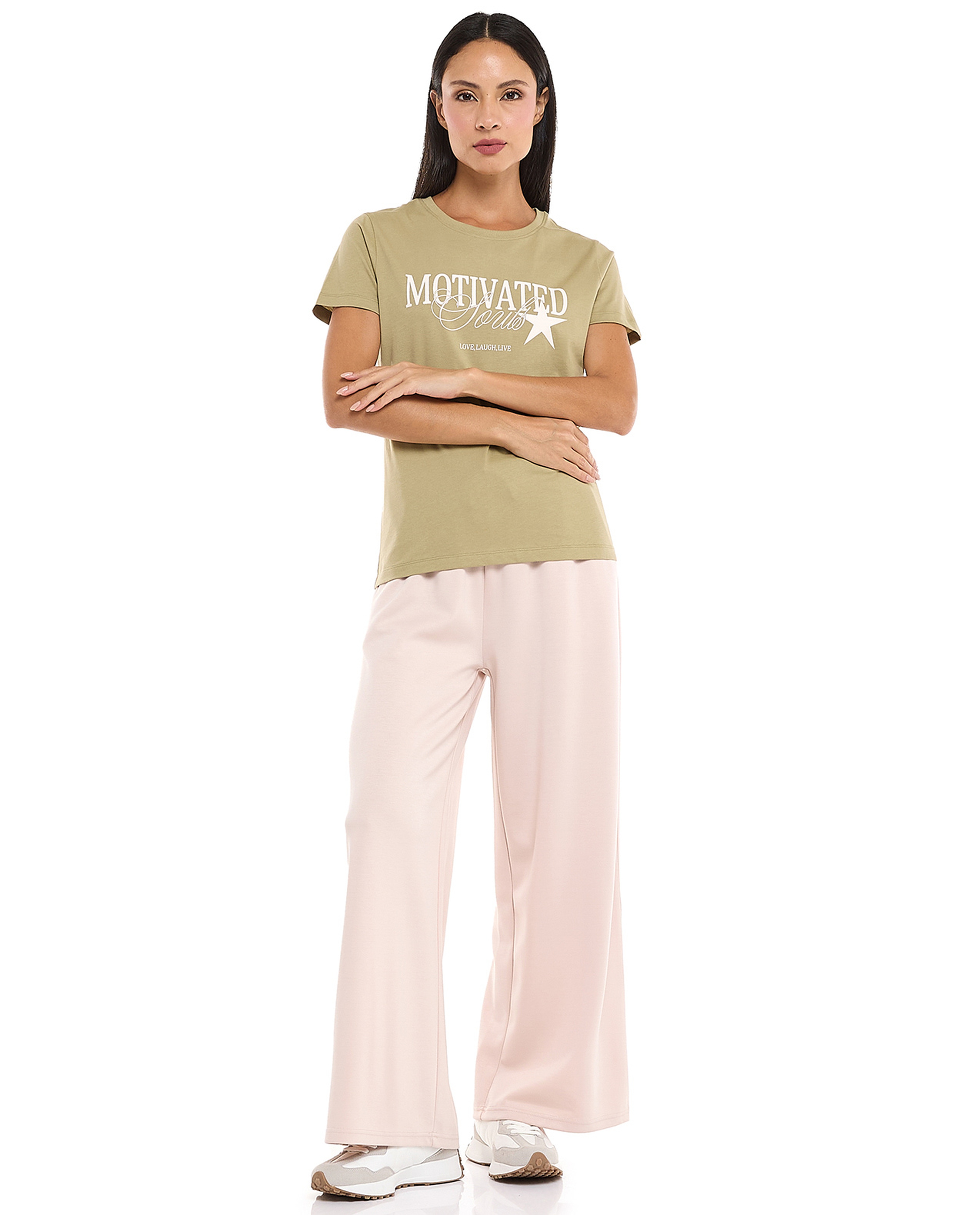 Printed T-Shirt with Crew Neck and Short Sleeves