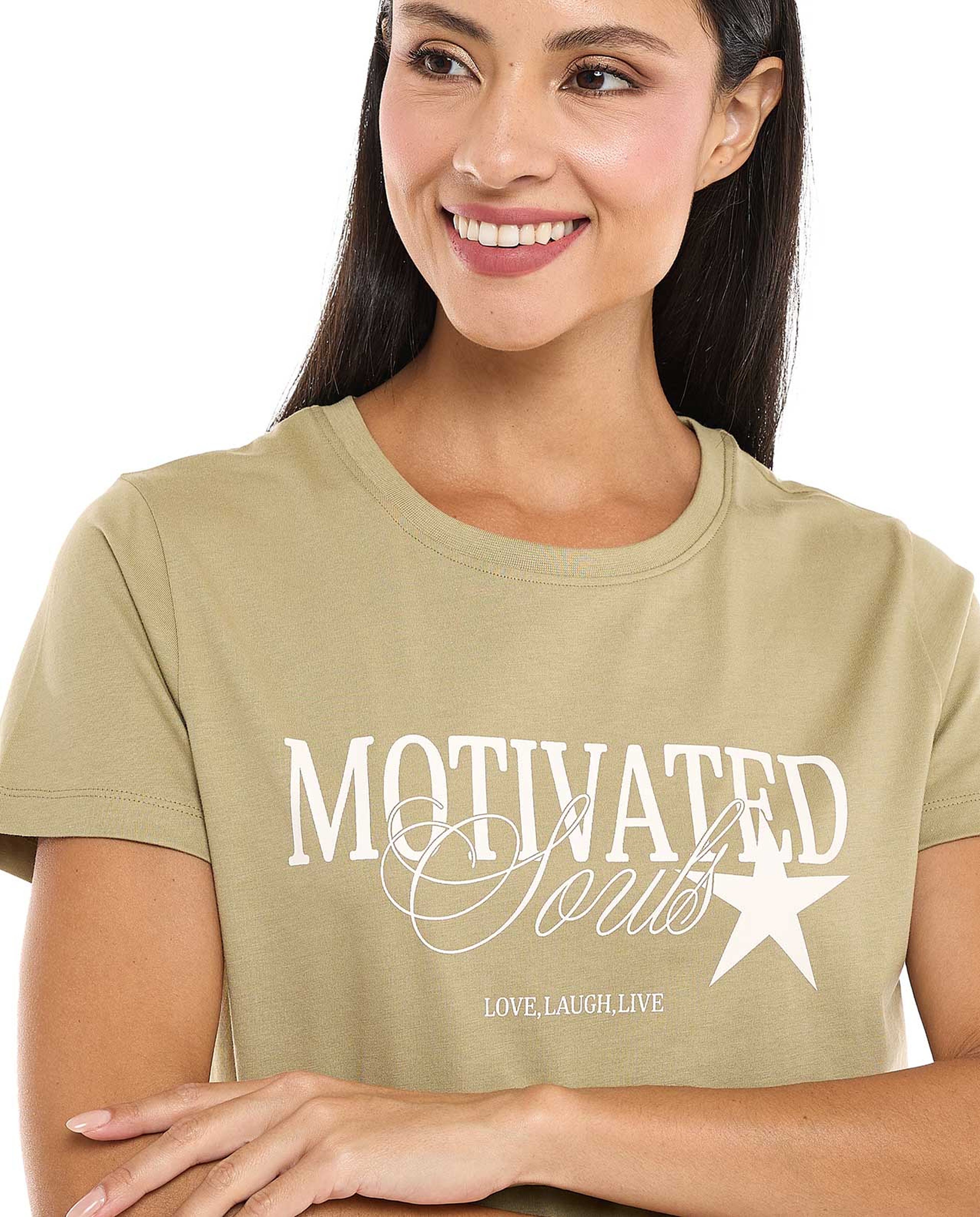 Printed T-Shirt with Crew Neck and Short Sleeves