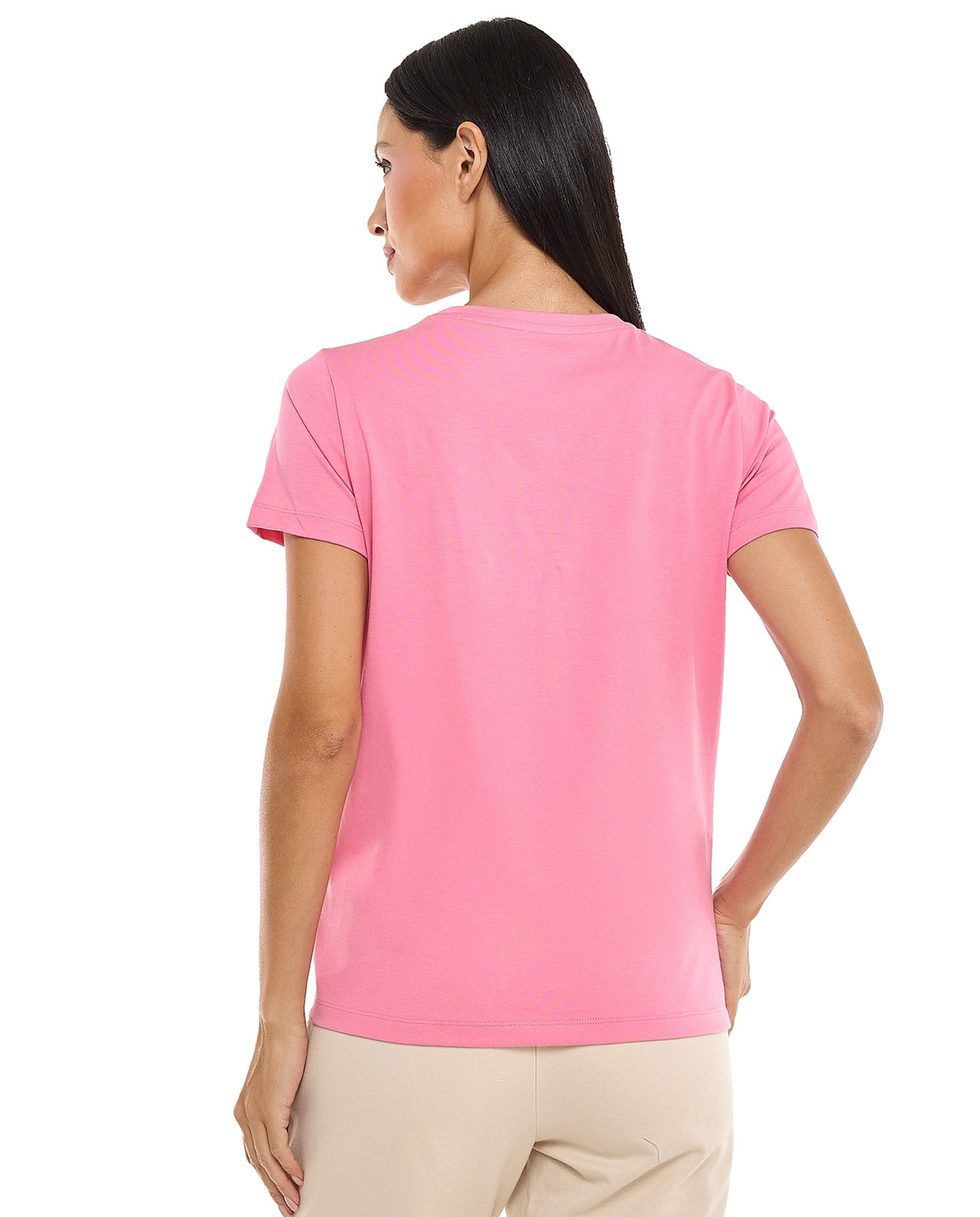 Printed T-Shirt with Crew Neck and Short Sleeves