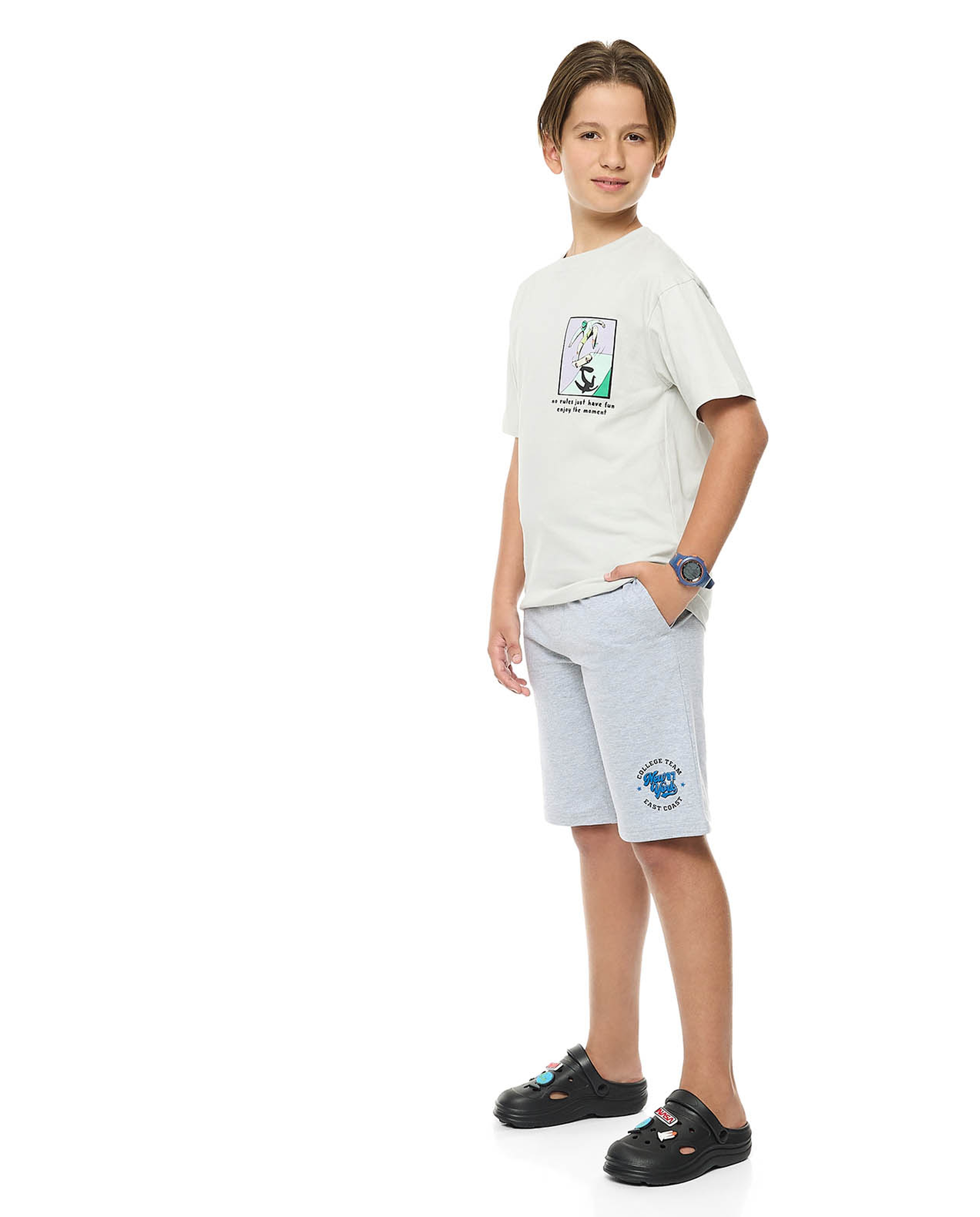 Printed Shorts with Drawstring Waist