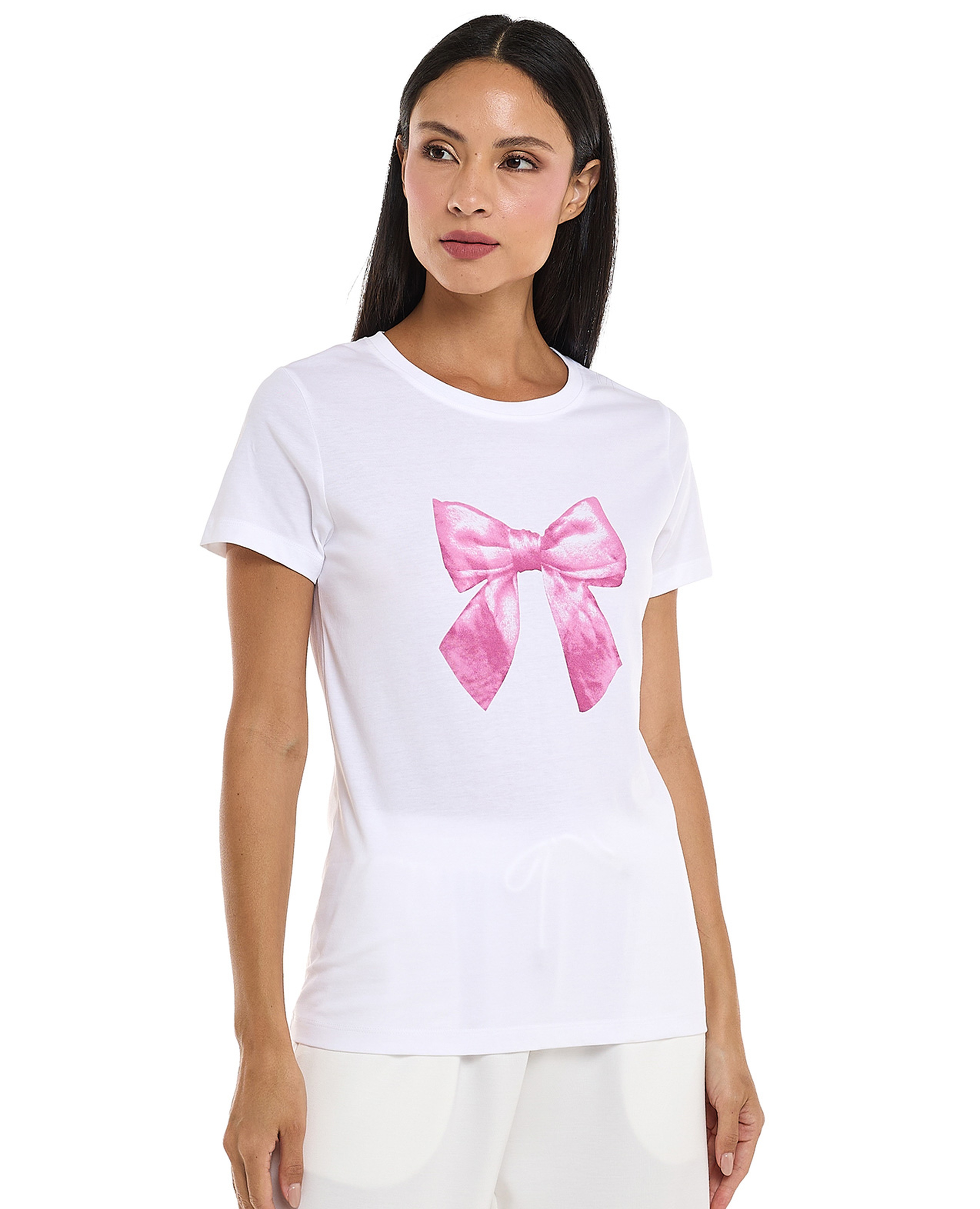 Printed T-Shirt with Crew Neck and Short Sleeves