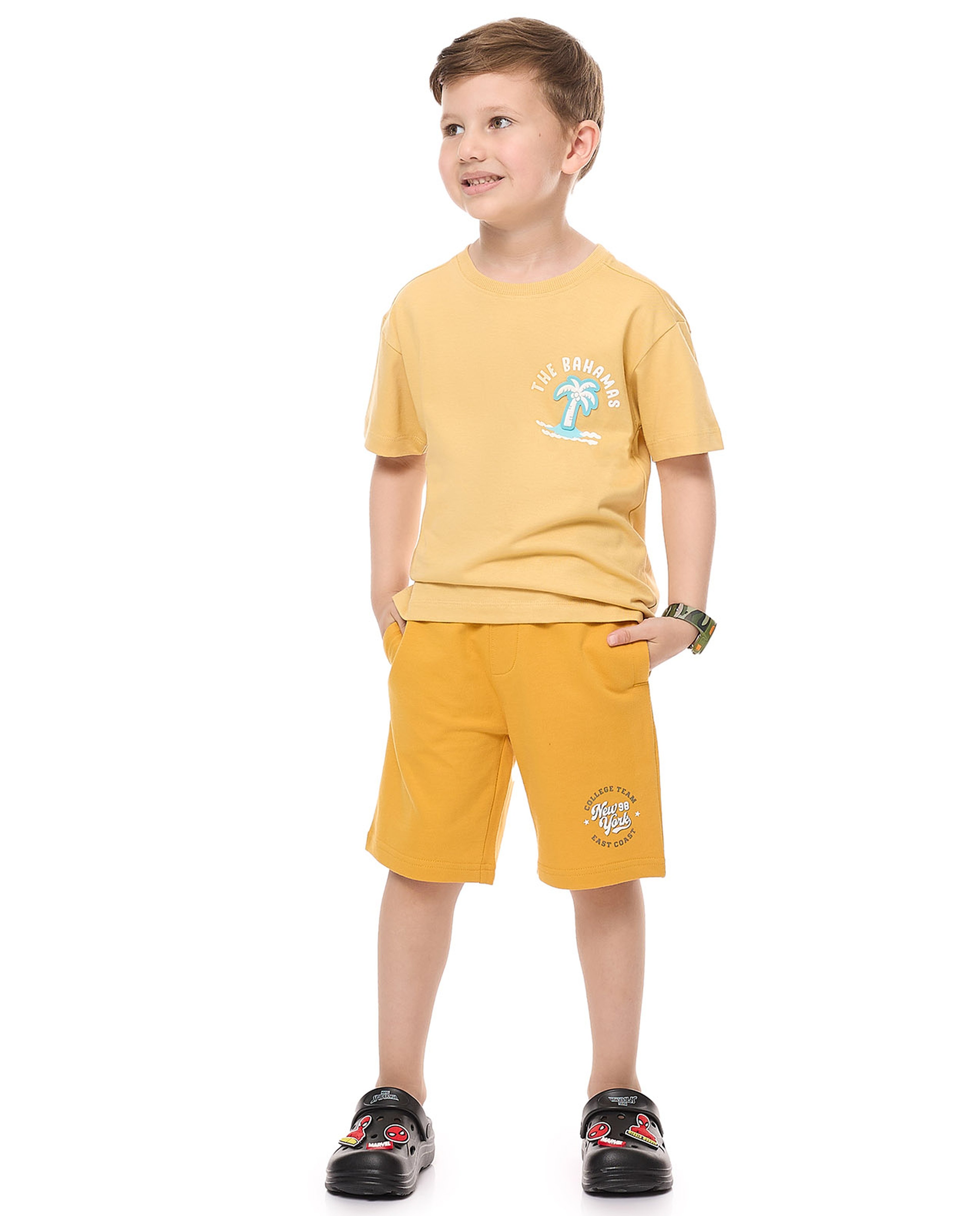 Printed Shorts with Drawstring Waist