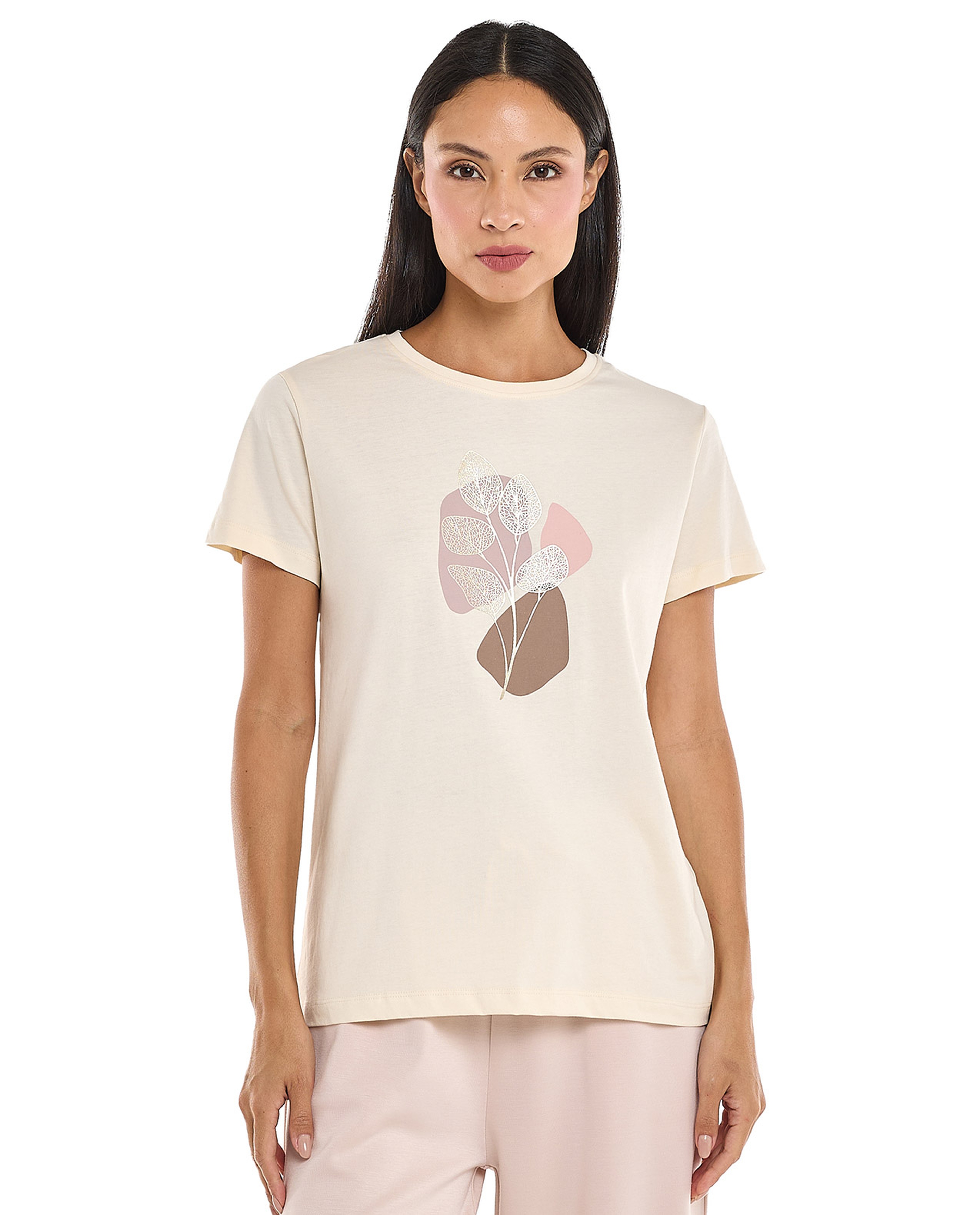 Printed T-Shirt with Crew Neck and Short Sleeves