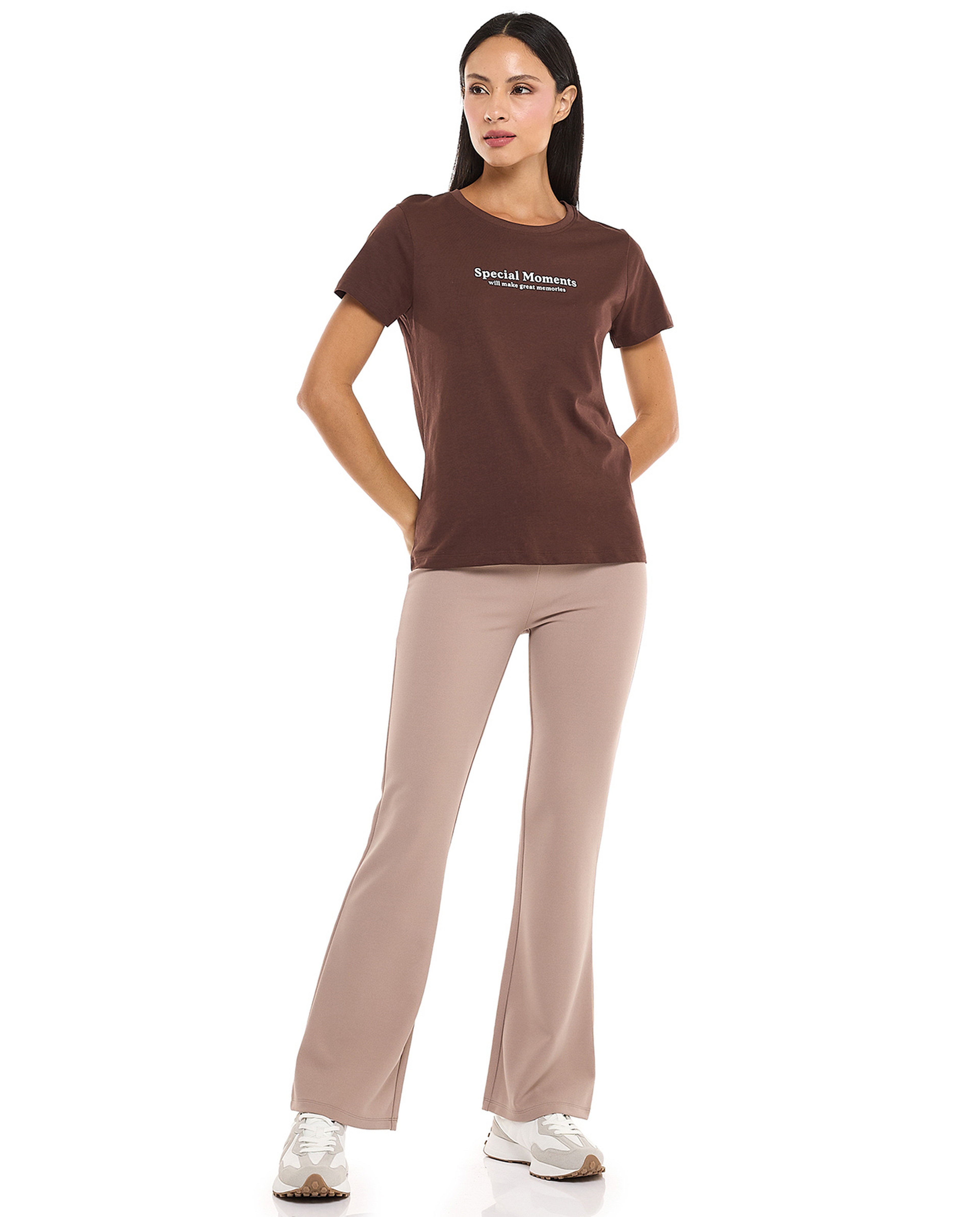 Printed T-Shirt with Crew Neck and Short Sleeves