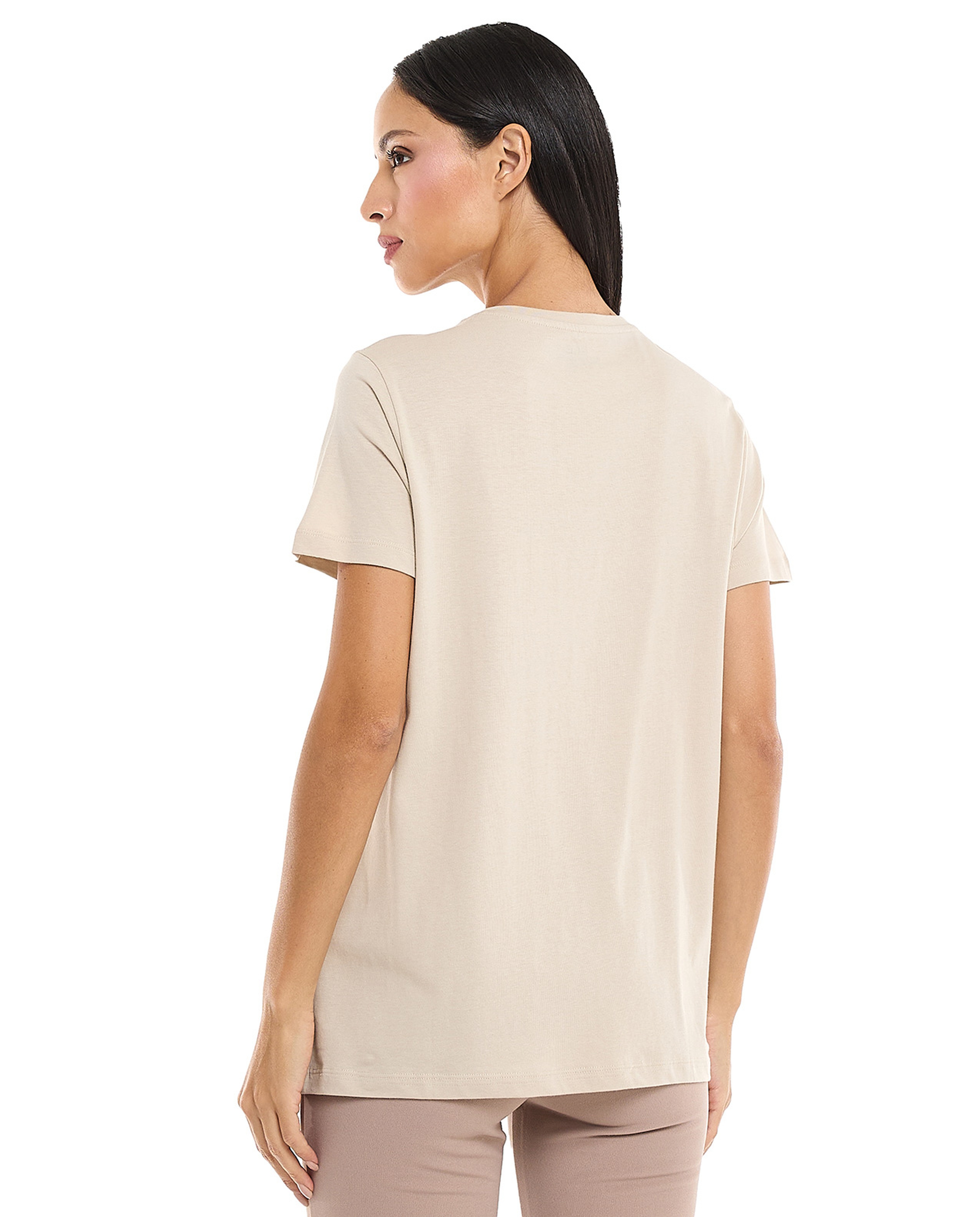 Printed T-Shirt with Crew Neck and Short Sleeves