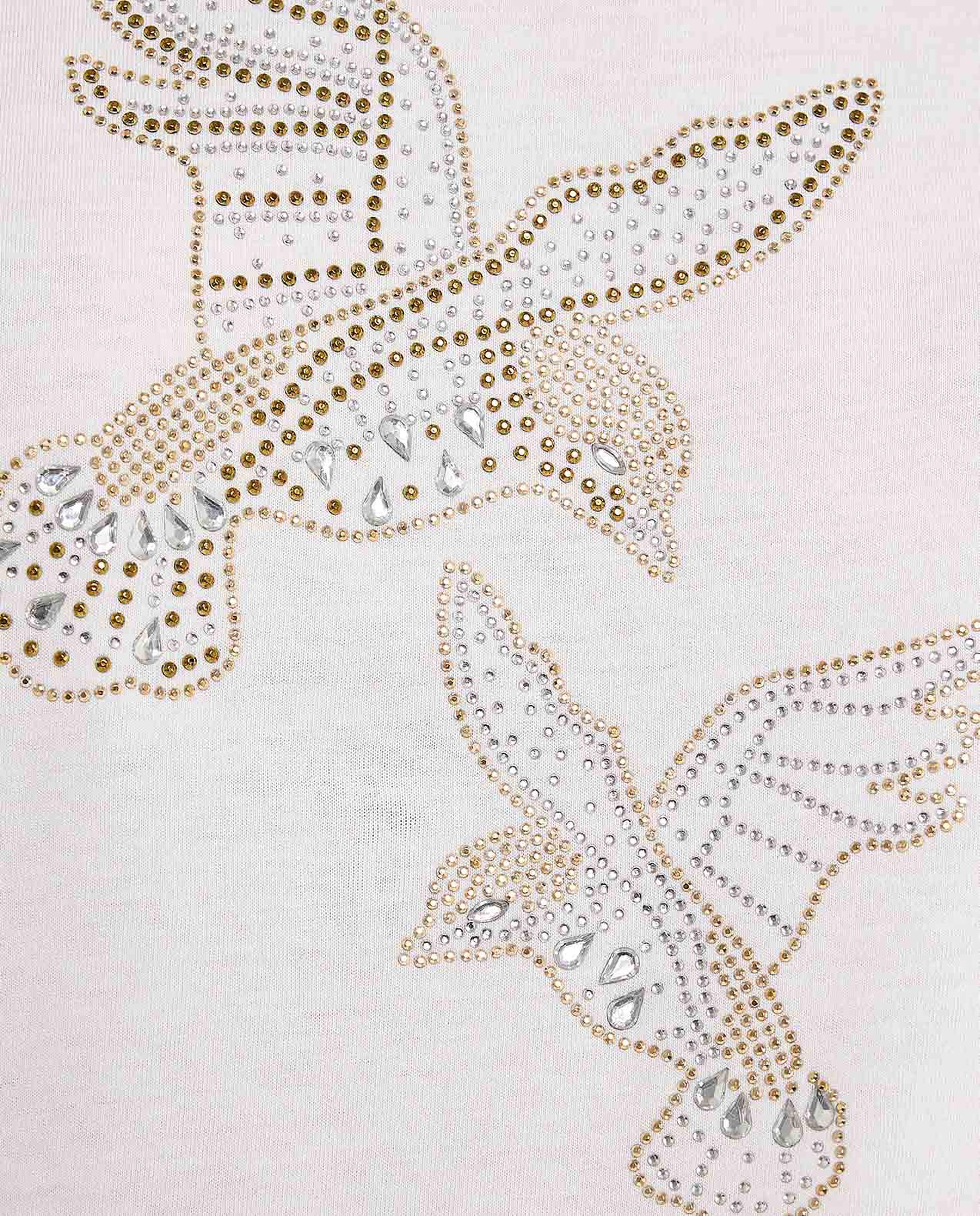 Embellished T-Shirt with Crew Neck and Short Sleeves