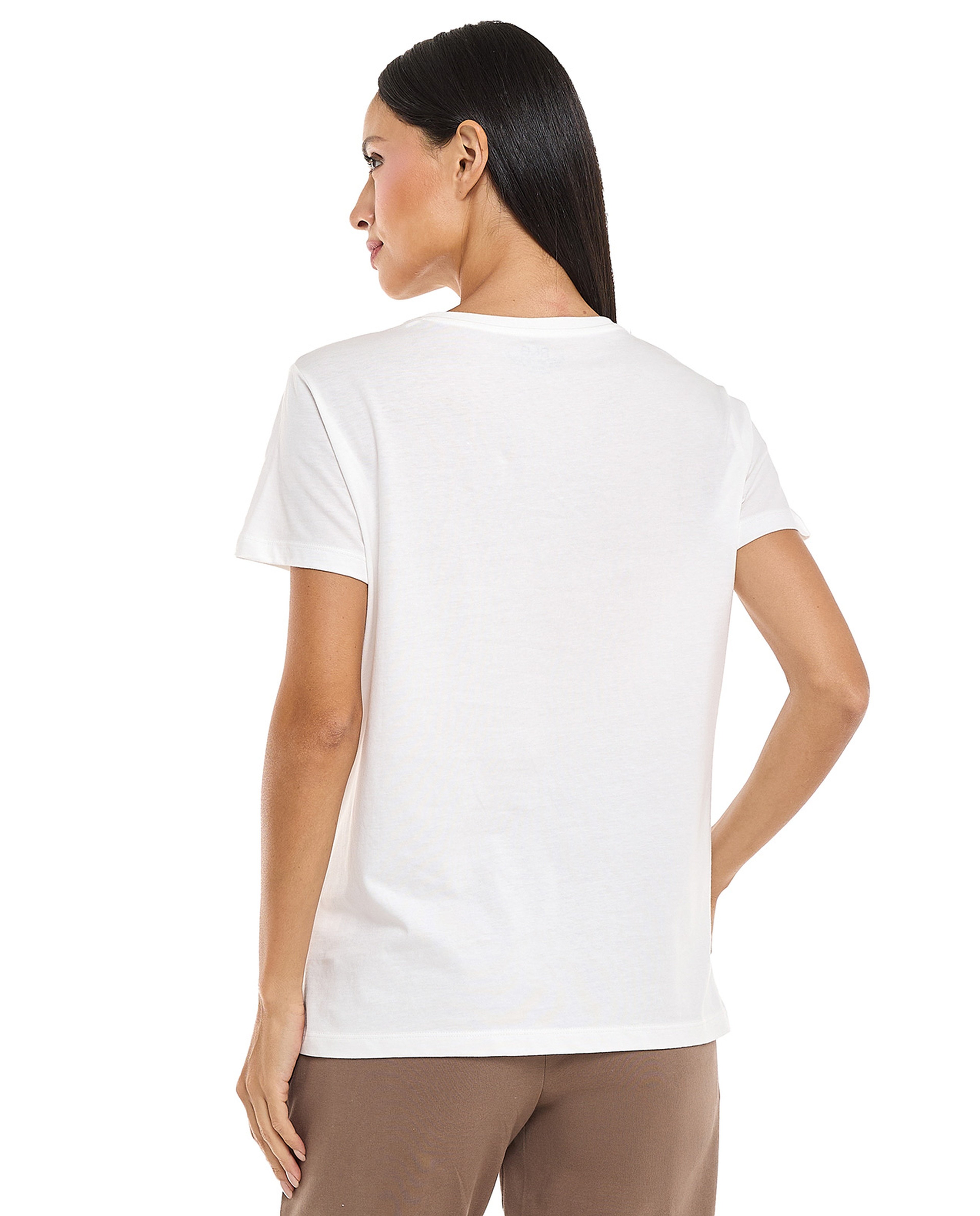 Embellished T-Shirt with Crew Neck and Short Sleeves
