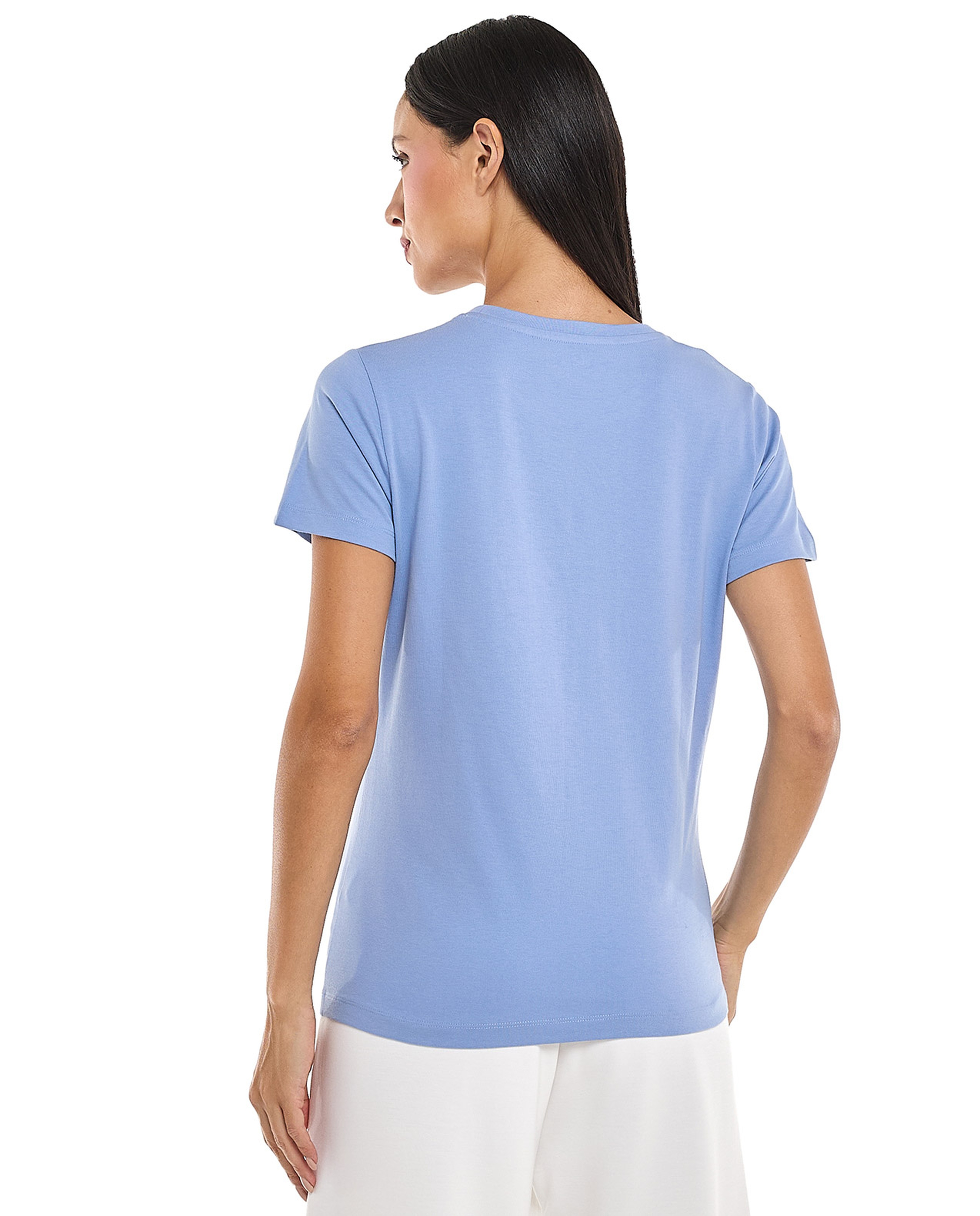 Printed T-Shirt with Crew Neck and Short Sleeves