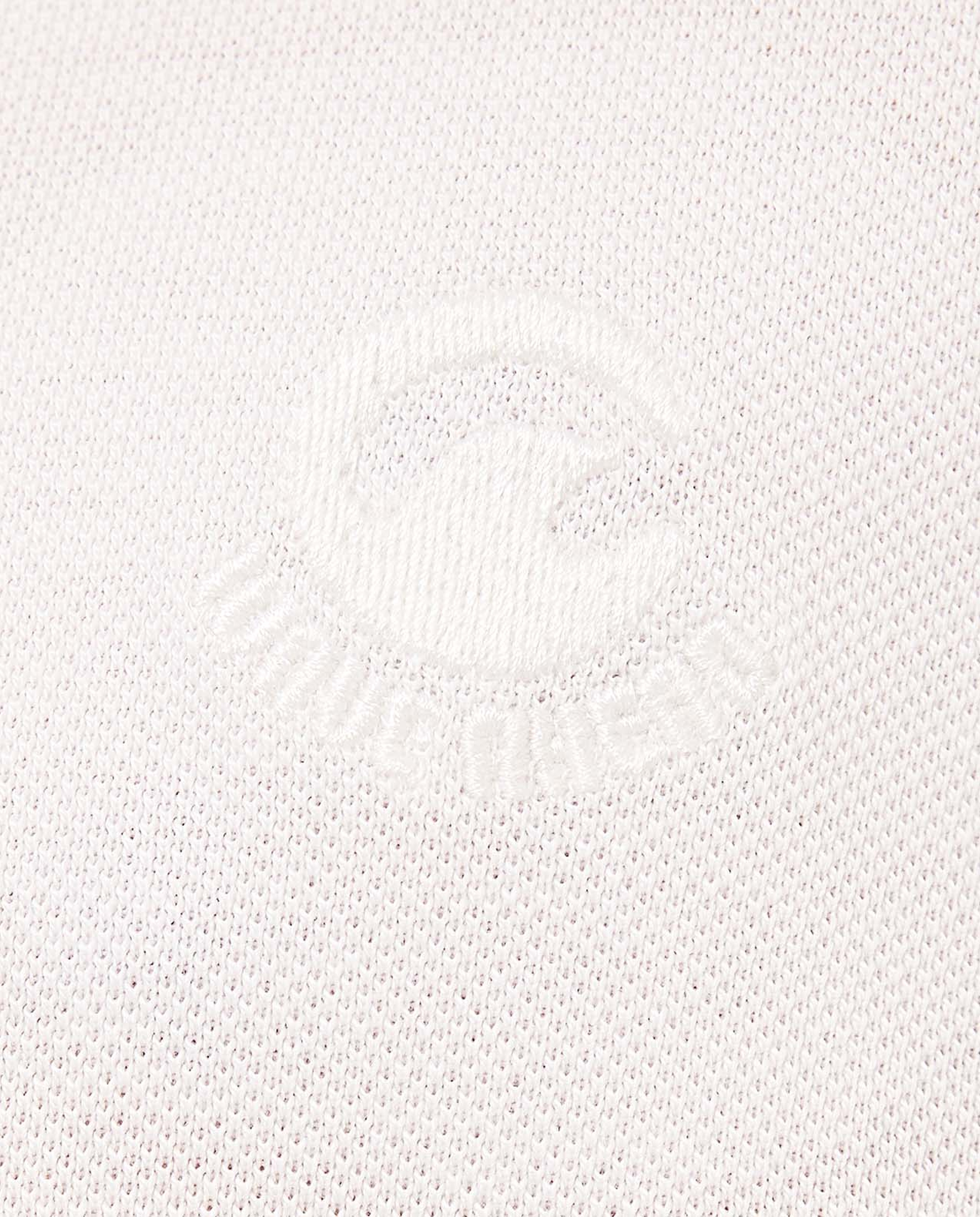 Textured T-Shirt with Stand Collar and Short Sleeves