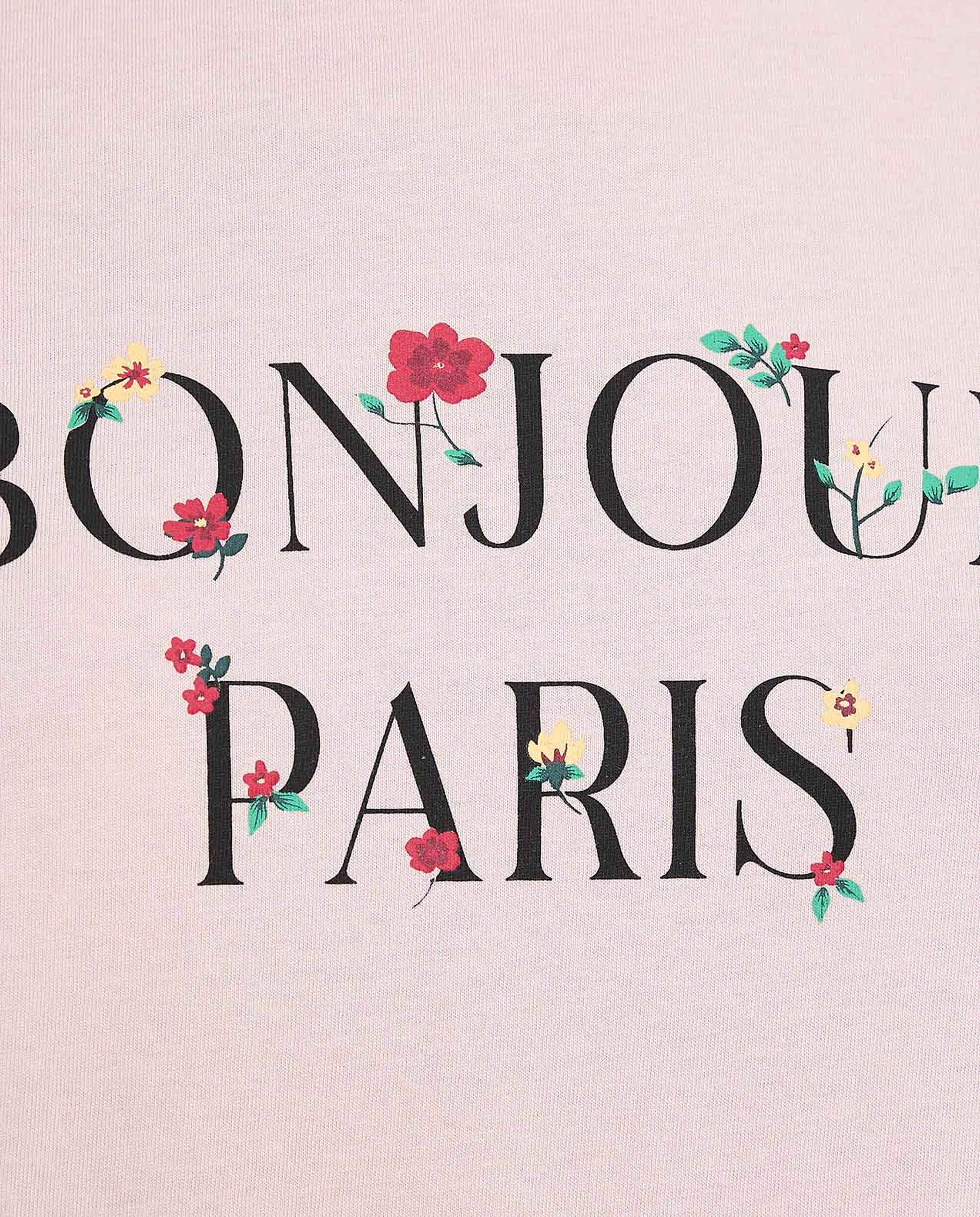 Printed T-Shirt with Crew Neck and Short Sleeves