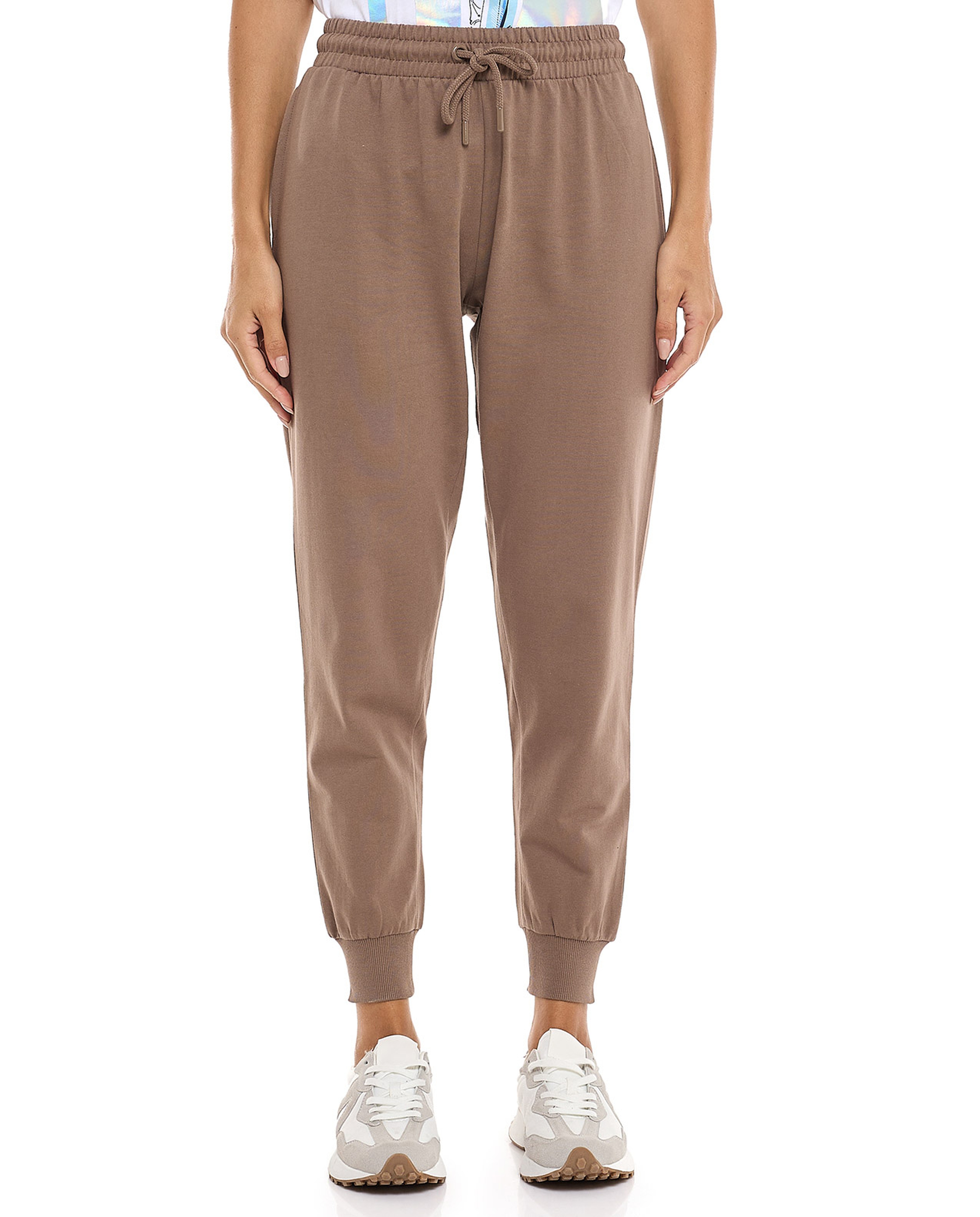 Solid Joggers with Drawstring Waist