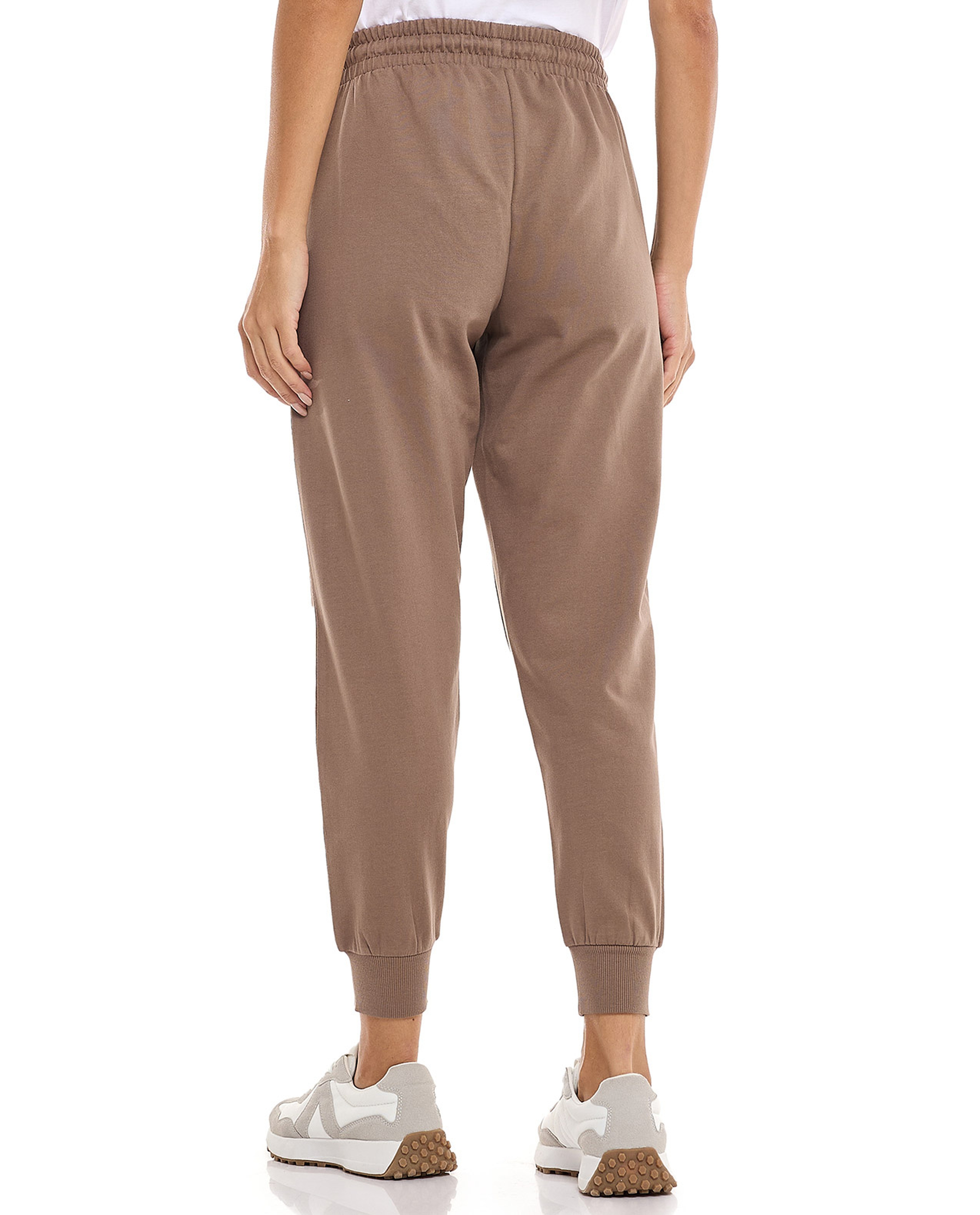 Solid Joggers with Drawstring Waist