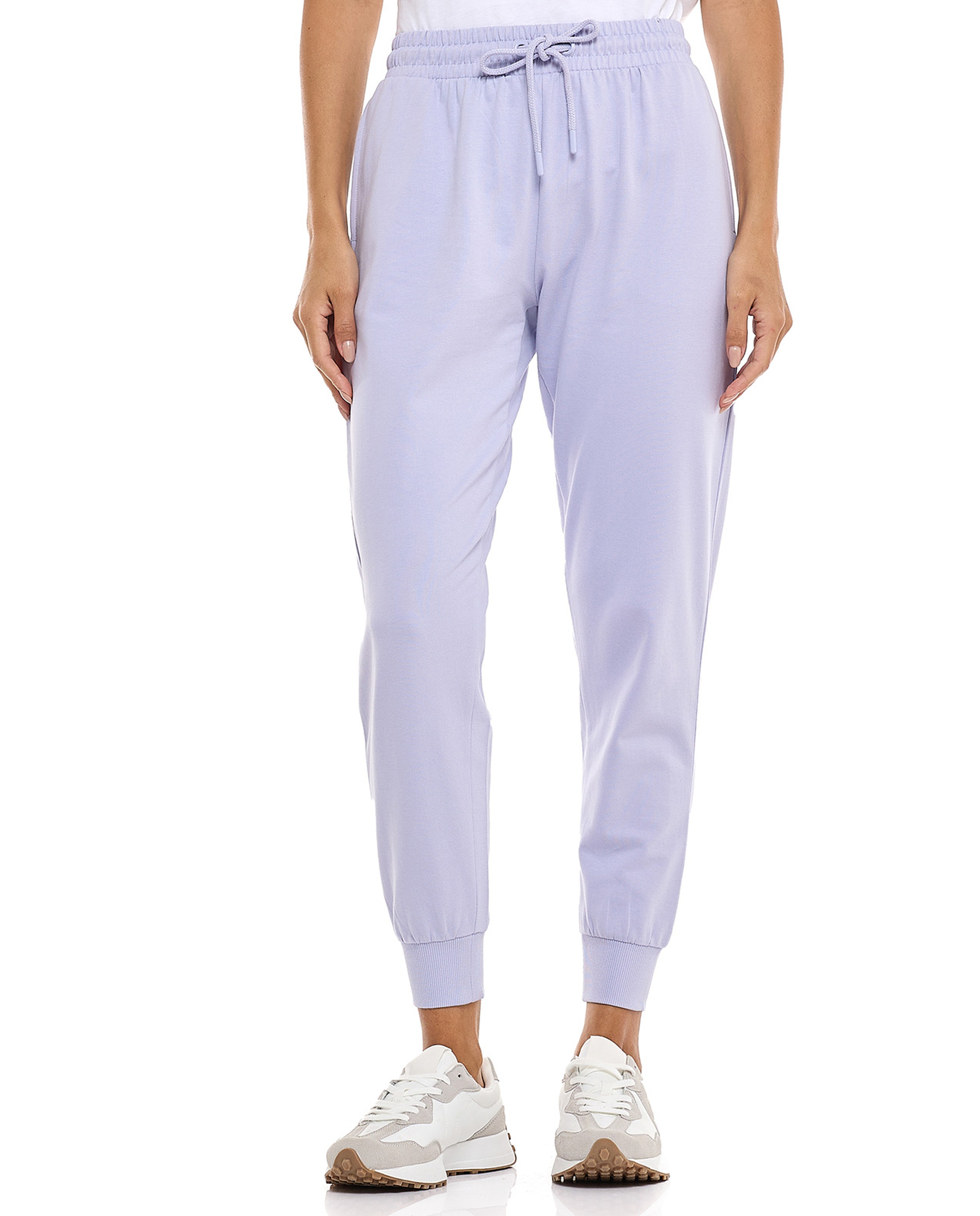 Solid Joggers with Drawstring Waist