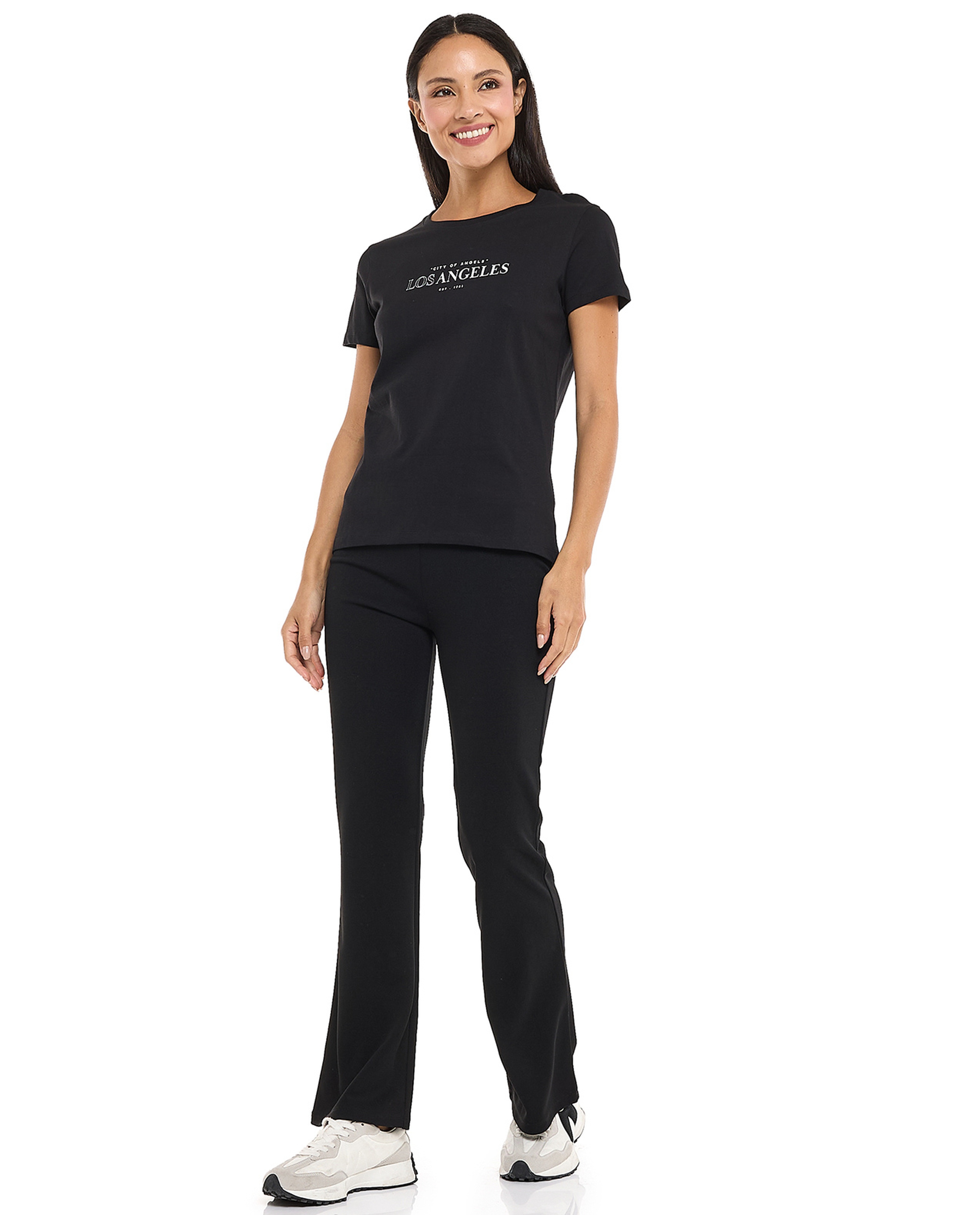 Printed T-Shirt with Crew Neck and Short Sleeves